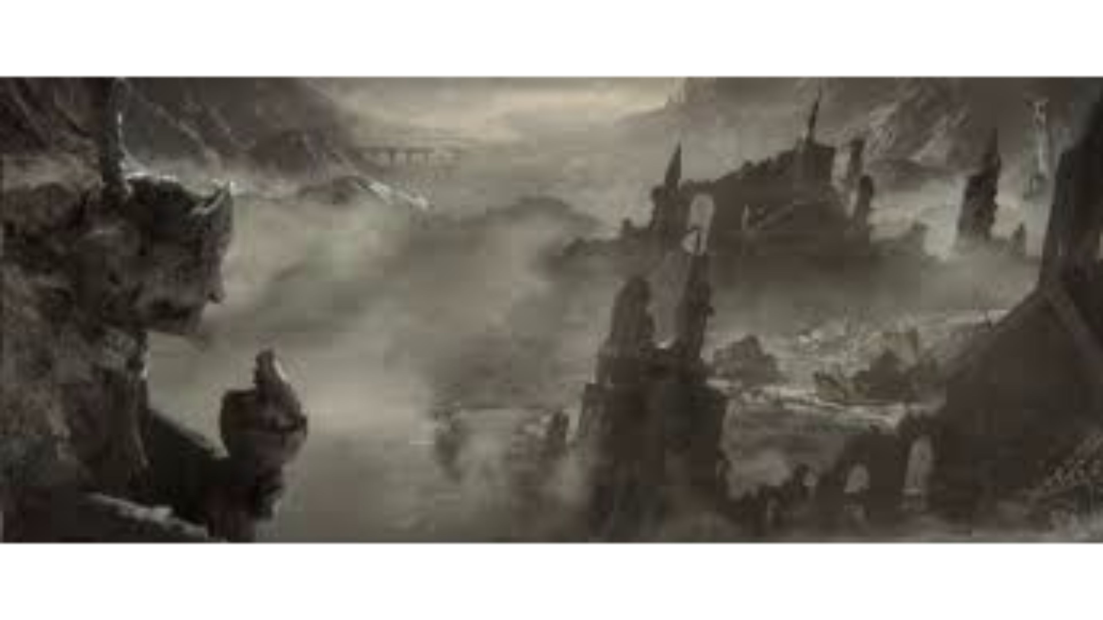 Dark Souls paesaggio nebbioso rovine, 3840x2160 4K, Desktop 4K