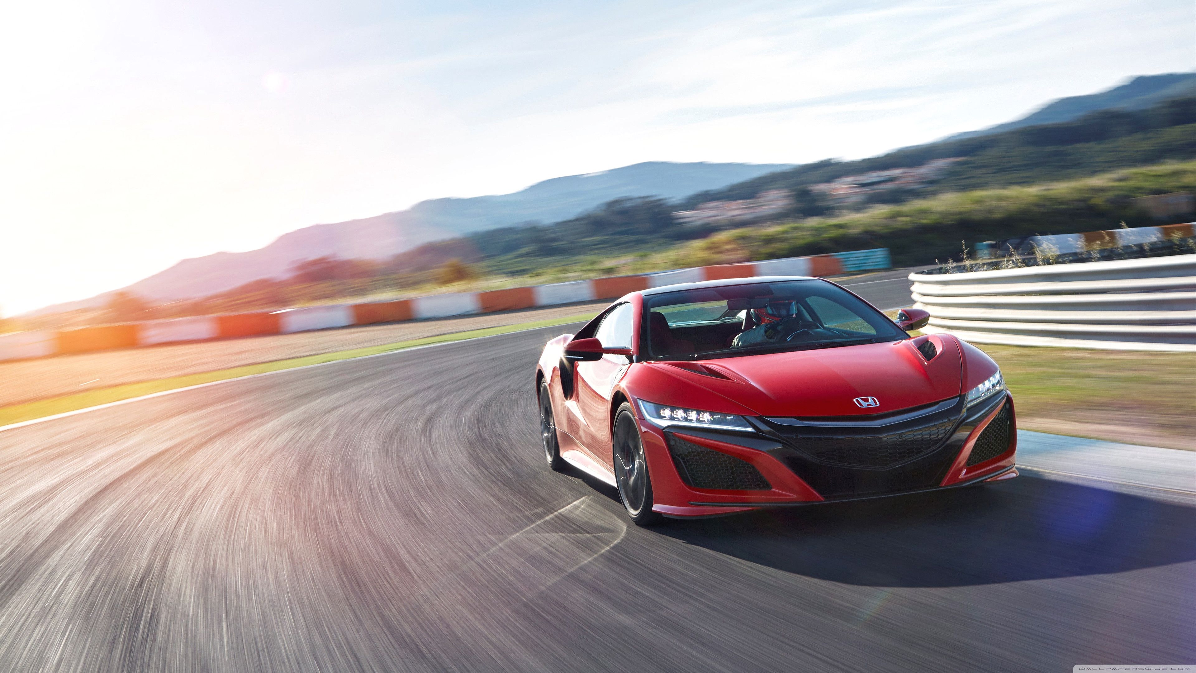 Honda NSX rossa in pista, 3840x2160 4K Ultra HD, Monitor 4K