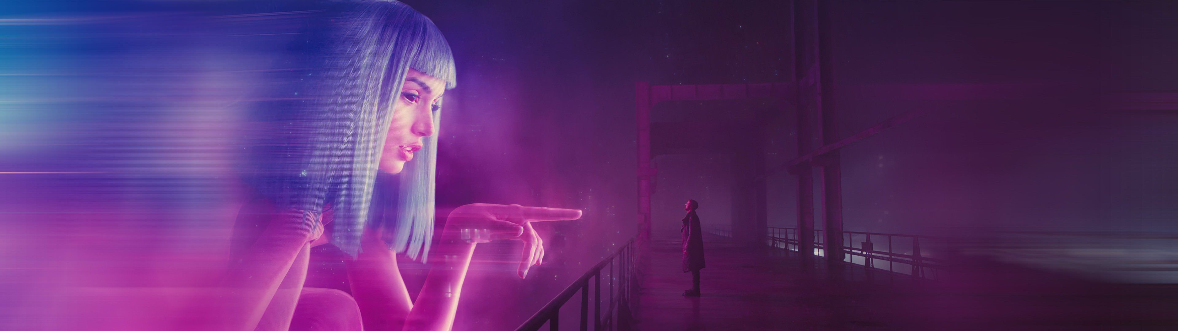 Blade Runner ologramma neon, 3840x1080 Ultrawide, Dual Monitor