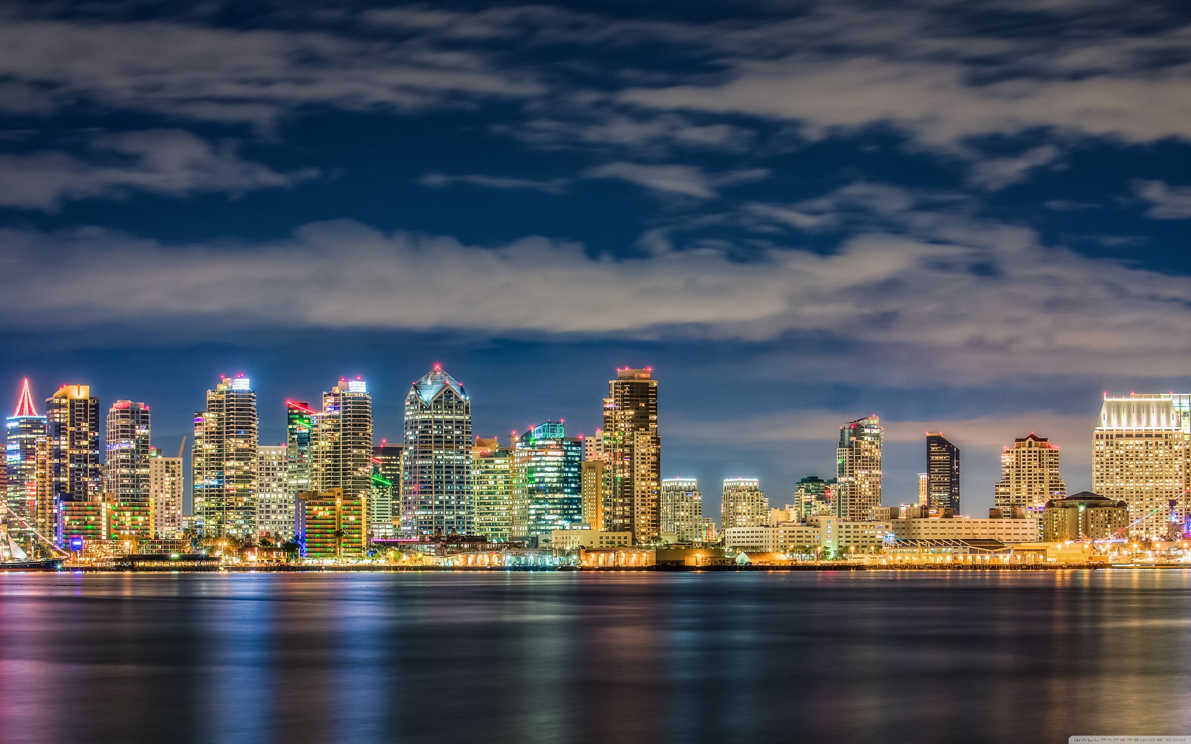 Skyline città notturna, 3840x2400 4K, Smart TV 4K
