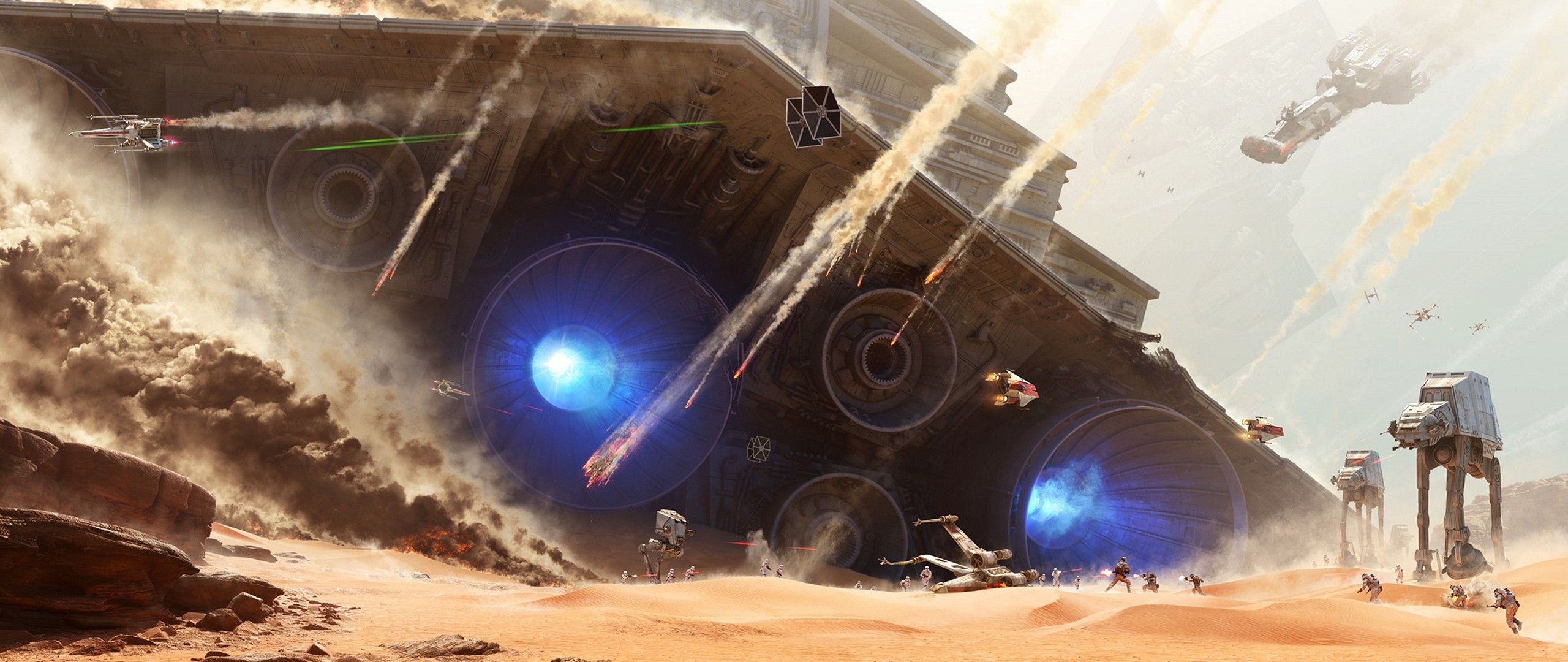 Star Wars battaglia deserto, 2560x1080 21:9, Monitor Gaming