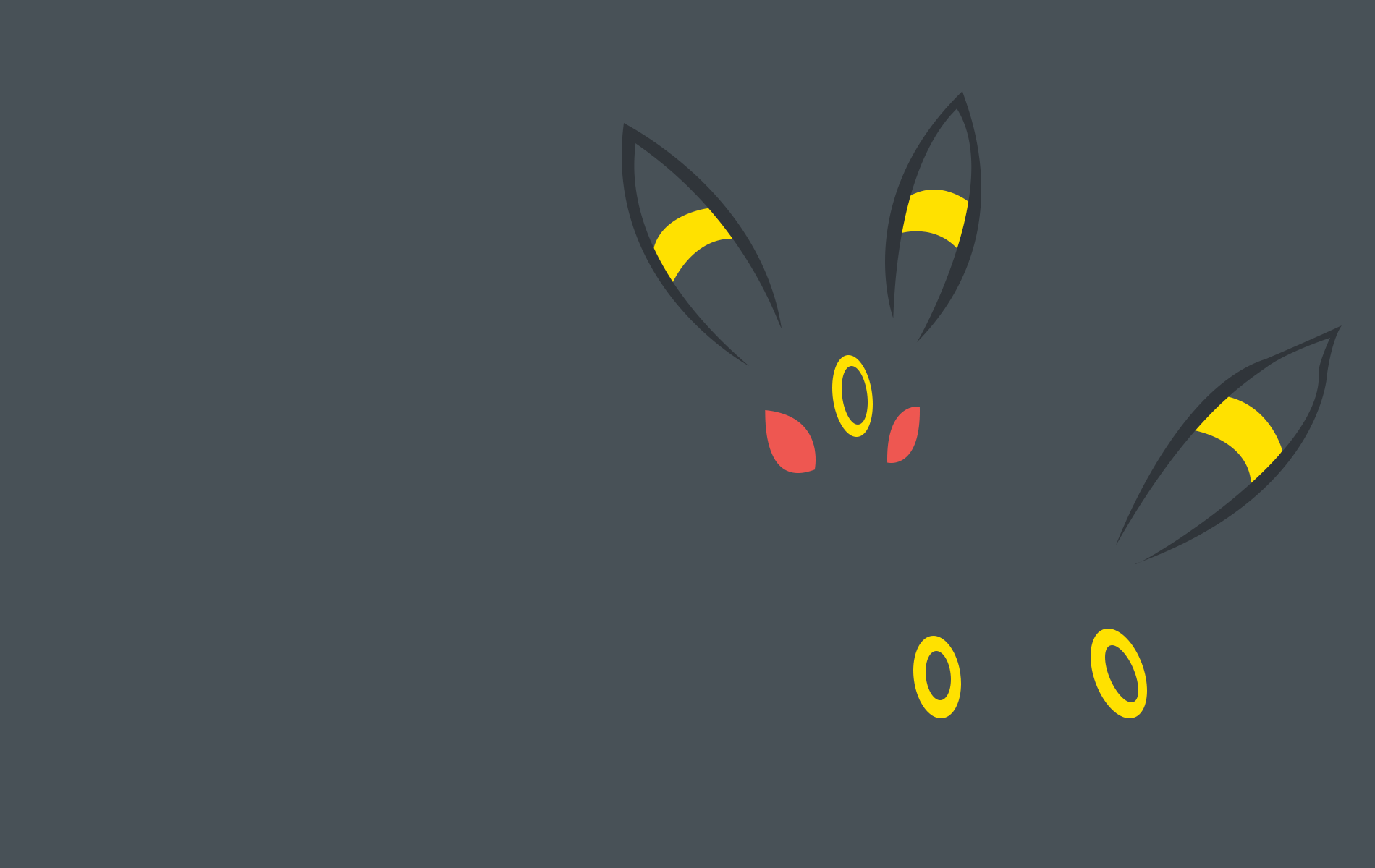 Umbreon minimalista sfondo grigio, 1900x1200 HD Ready, PC Desktop