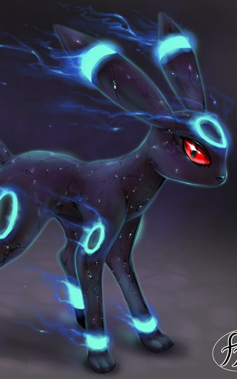 Umbreon con aura blu, 800x1280 Verticale, Mobile