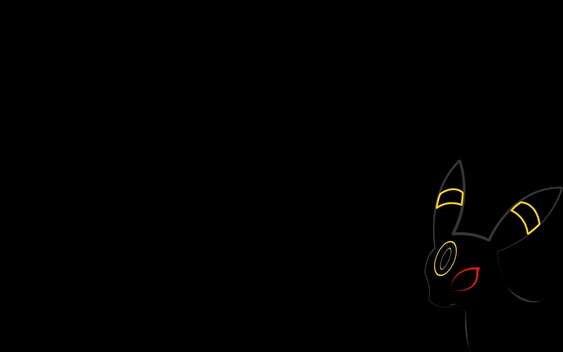 Umbreon silhouette sfondo nero, 1920x1200 Full HD+ WUXGA, Desktop