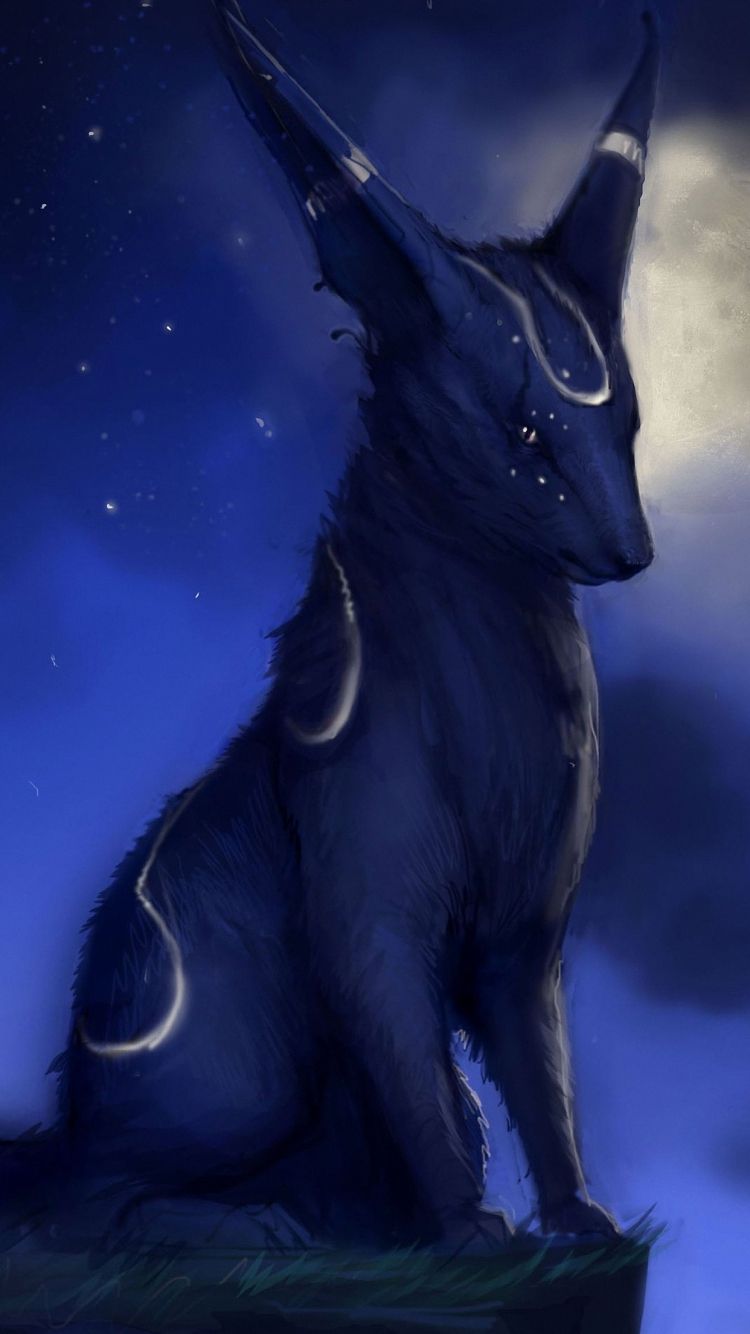 Umbreon Pokemon notte blu, Nintendo, 750x1334 Verticale, Mobile