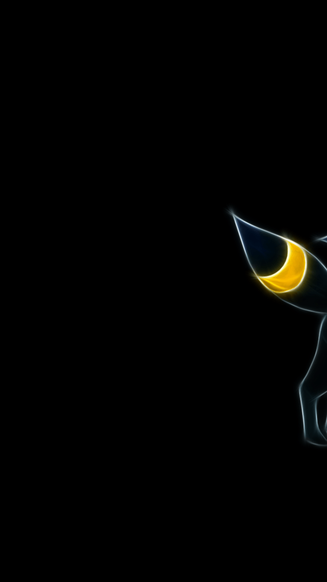 Umbreon Pokemon sfondo nero, 1080x1920 Full HD Verticale, iPhone