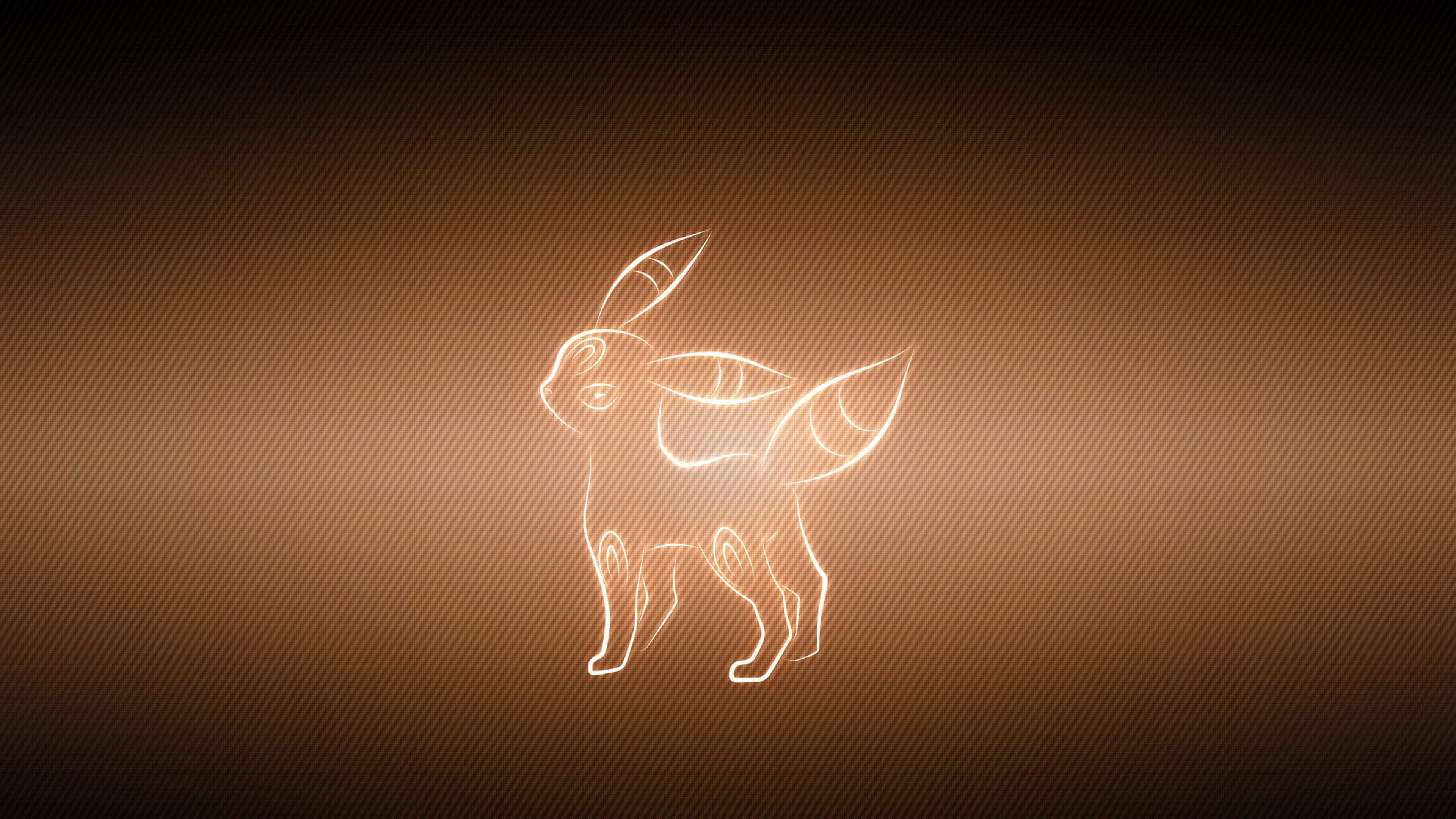 Umbreon contorno luminoso Pokemon, 3840x2160 4K Ultra HD, Monitor 4K