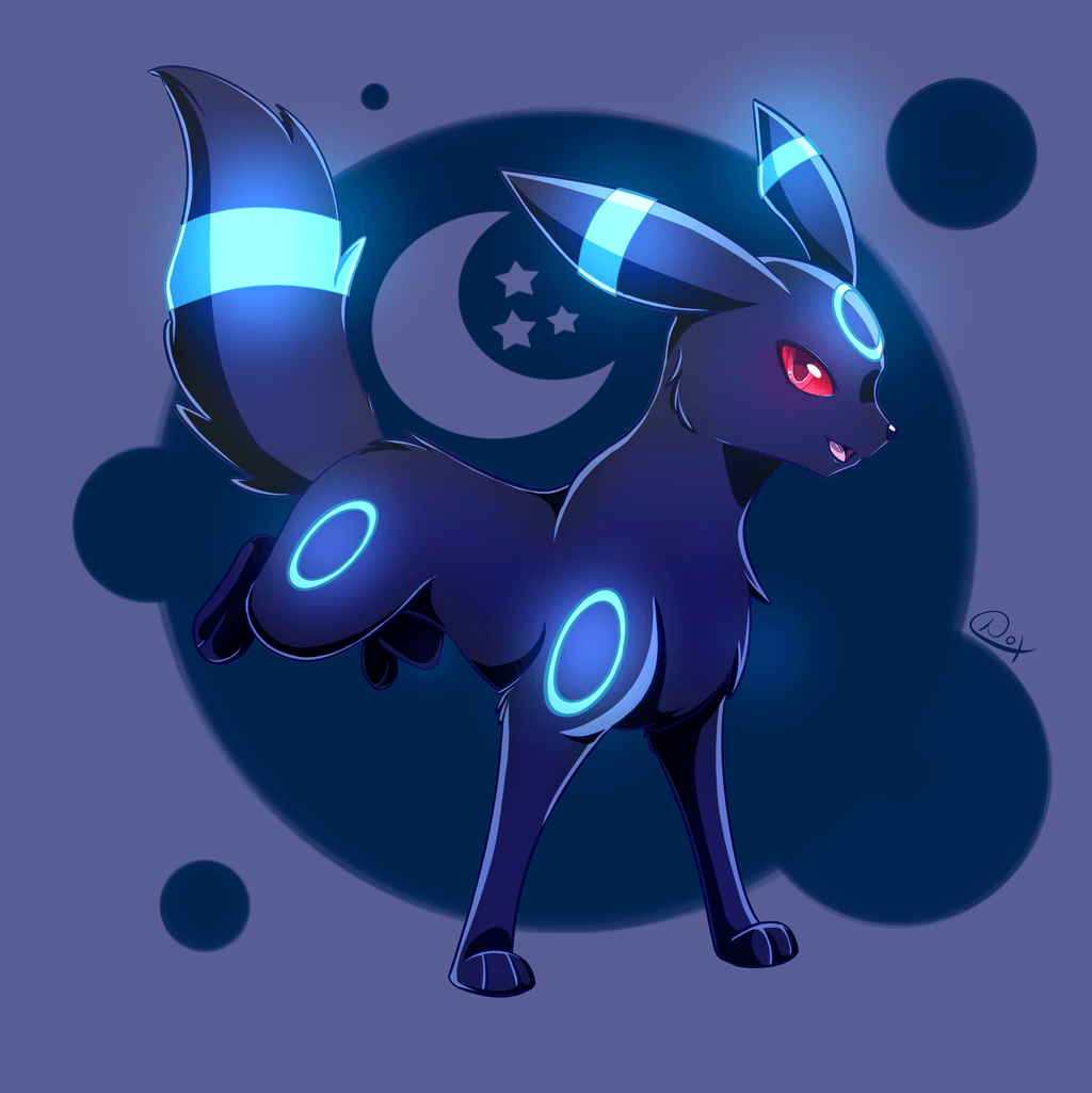 Umbreon shiny anelli blu luminosi, 1024x1025 Verticale, Mobile