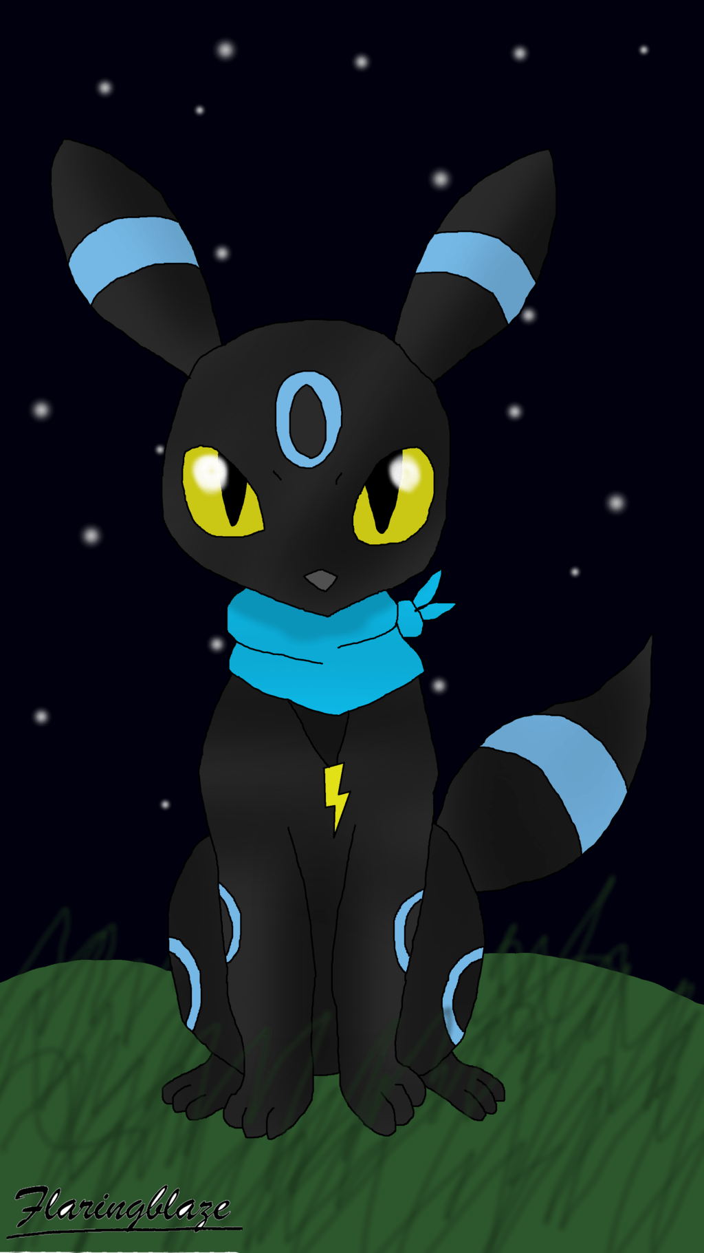 Umbreon shiny Pokémon notte, 1024x1821 Full HD Verticale, Smartphone