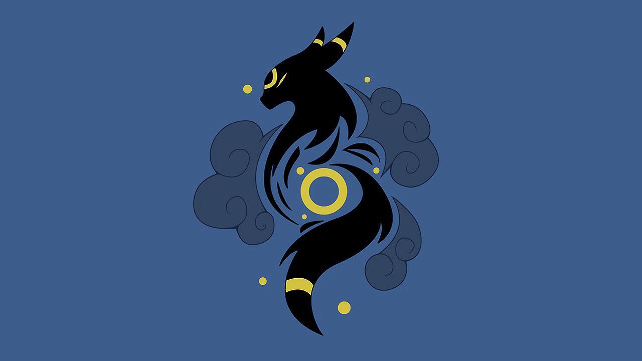 Umbreon stilizzato sfondo blu, 1280x720 720p, PC