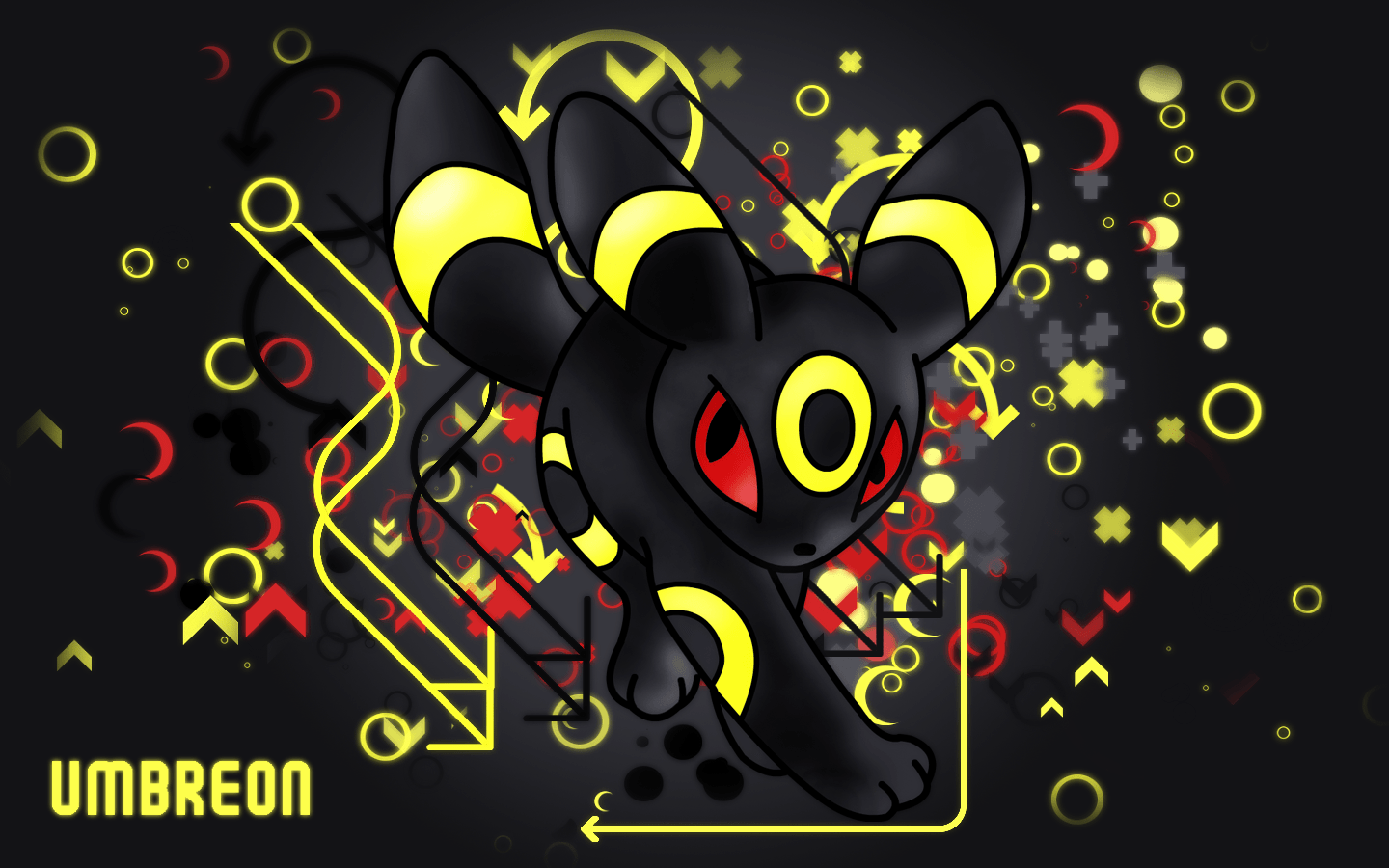Umbreon Pokemon sfondo nero, 2000x1125 2K, PC