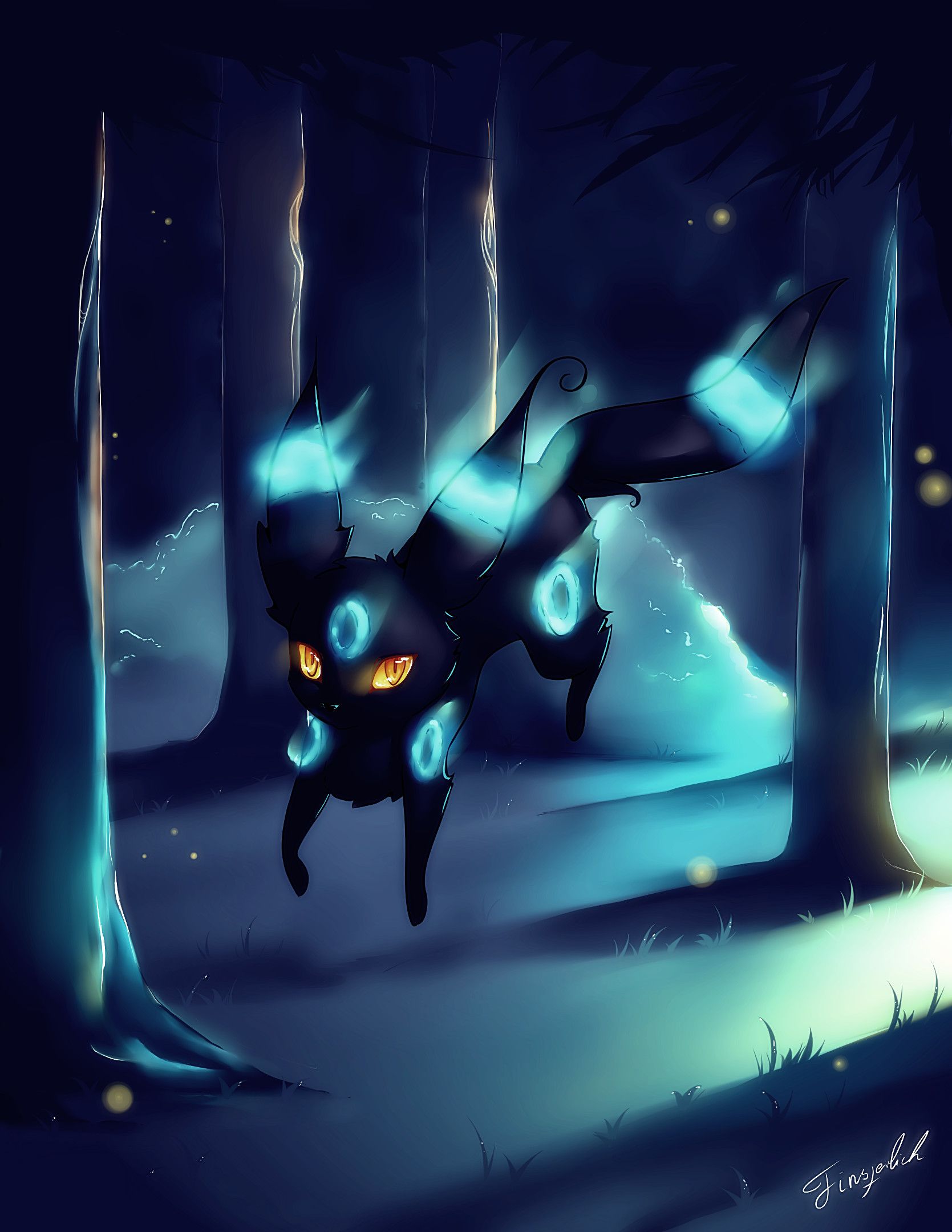 Umbreon shiny nella foresta, 1669x2160 Full HD Verticale, iPhone