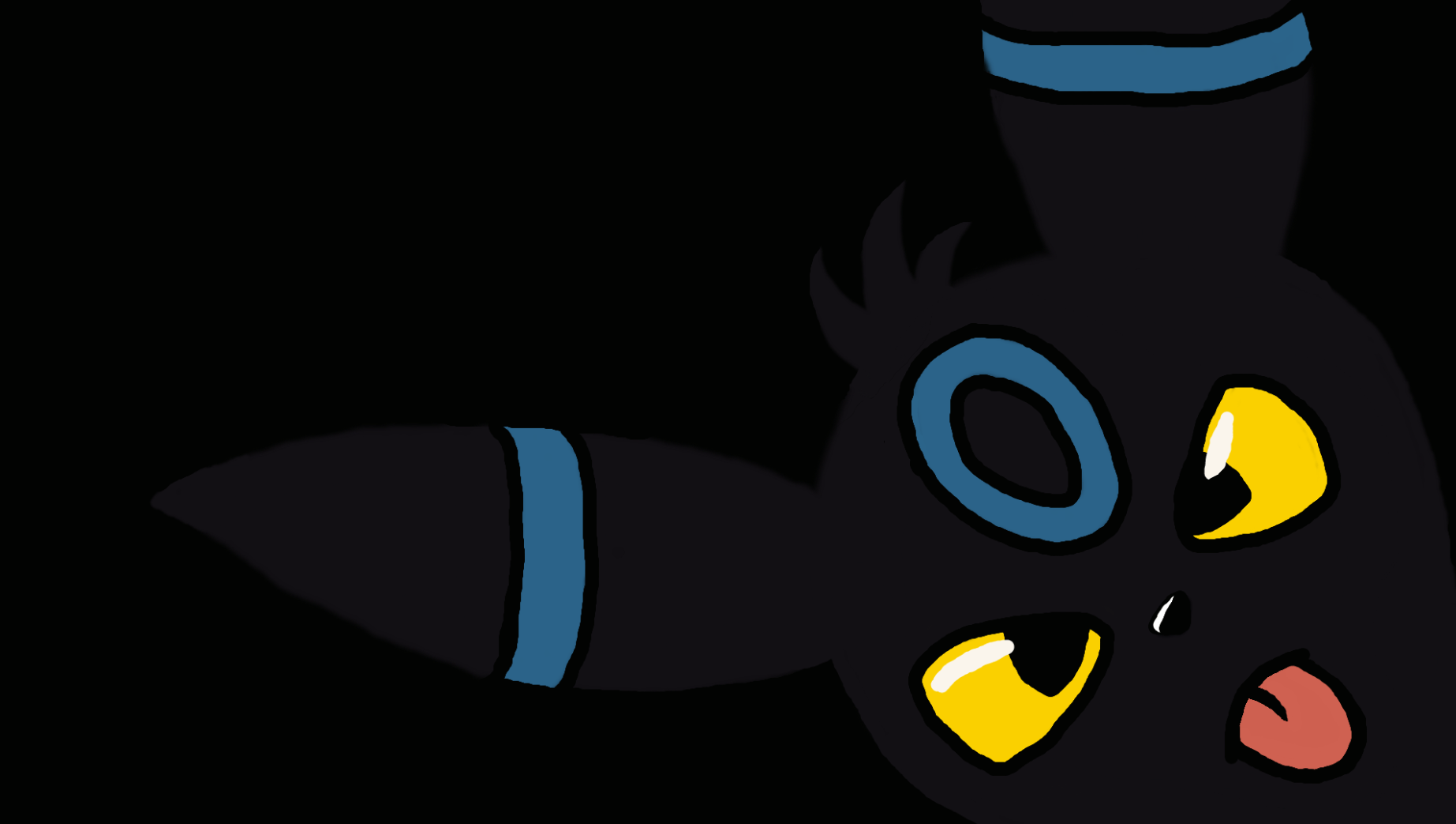 Umbreon shiny sfondo nero, 1845x1043 HD, Laptop