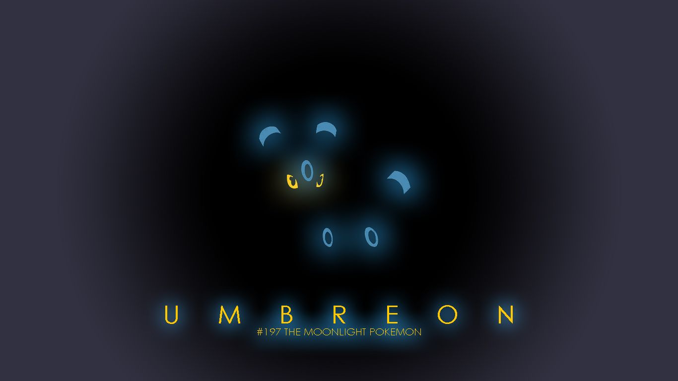 Umbreon Shiny sagoma scura, 1366x768 HD, Desktop