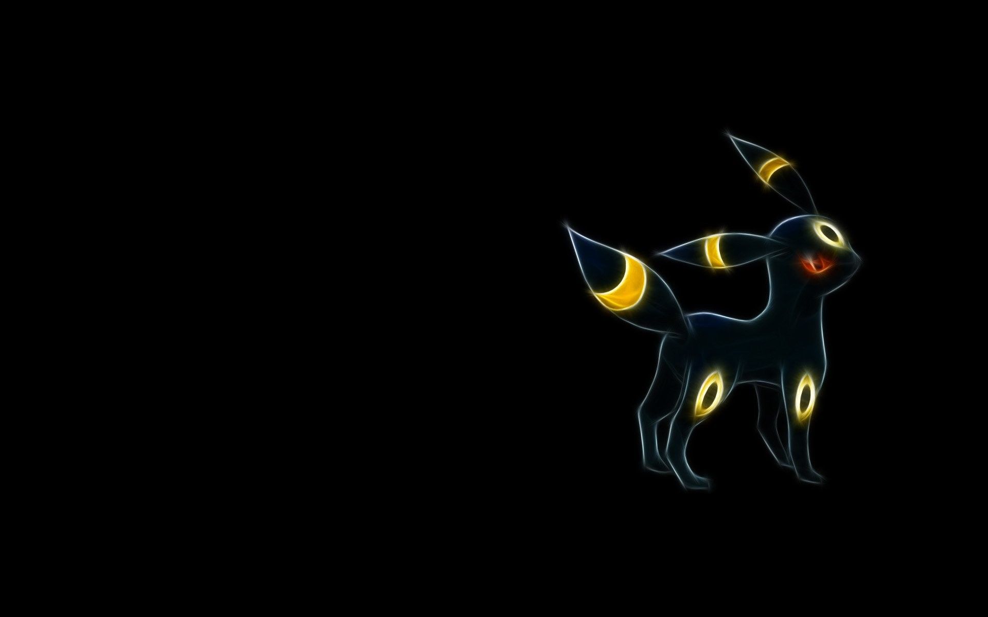 Umbreon Pokemon sfondo nero, 1920x1200 WUXGA, PC