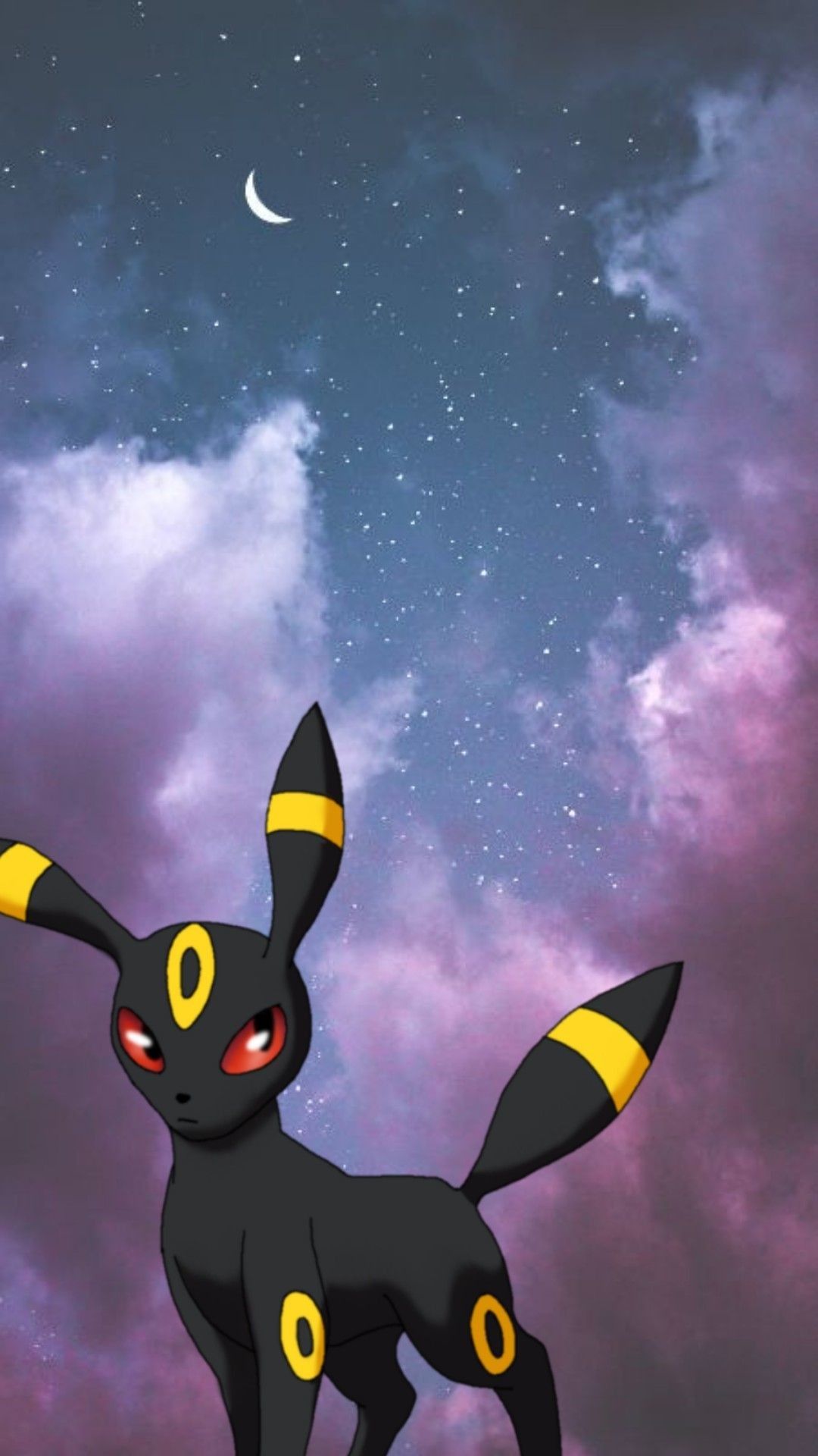 Umbreon Pokemon cielo notturno, Nintendo, 1080x1920 Verticale, Telefono