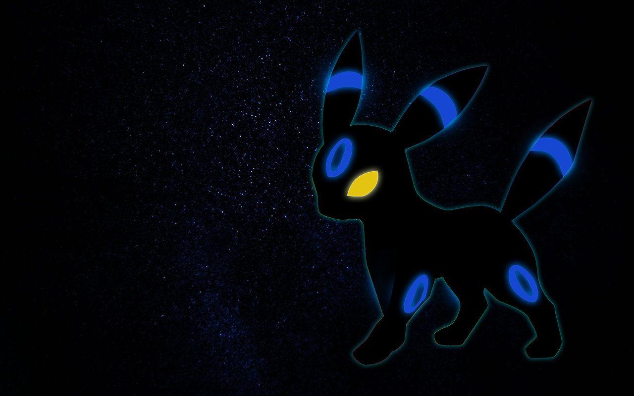Umbreon shiny sfondo notturno, 1280x800 720p, PC