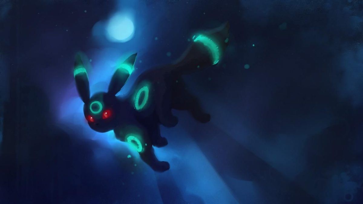 Umbreon shiny notturno blu, 1200x675 HD, Desktop