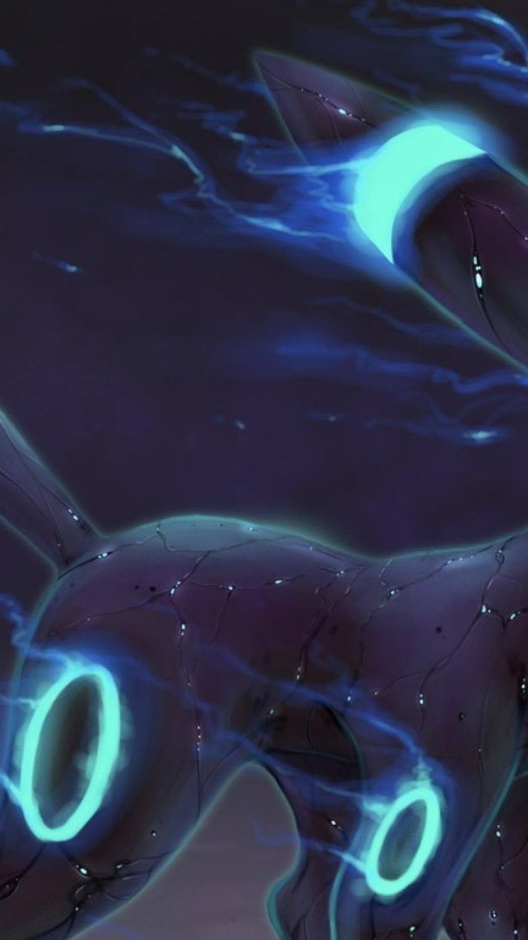 Umbreon Shiny Pokemon notte, creature tascabili, 1080x1920 Full HD Verticale, Smartphone
