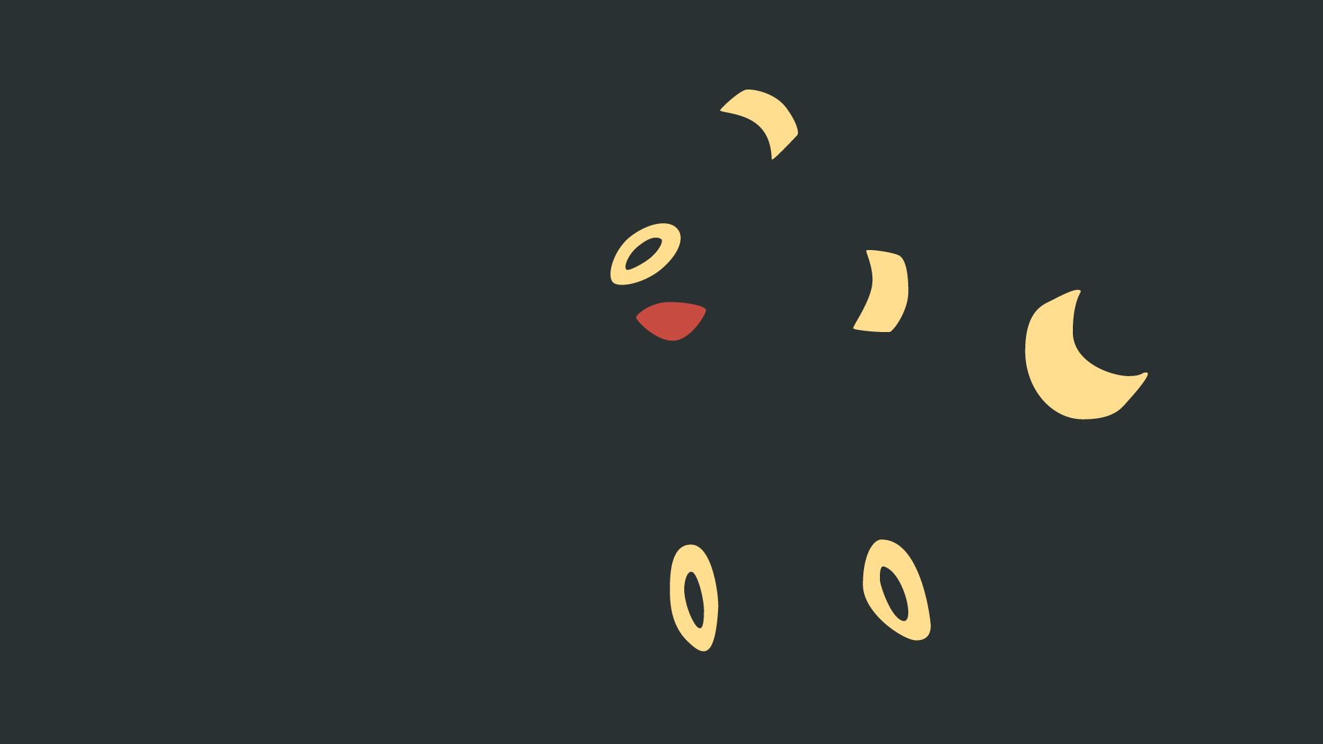 Umbreon Shiny minimalista, 1920x1080 1080p, Desktop