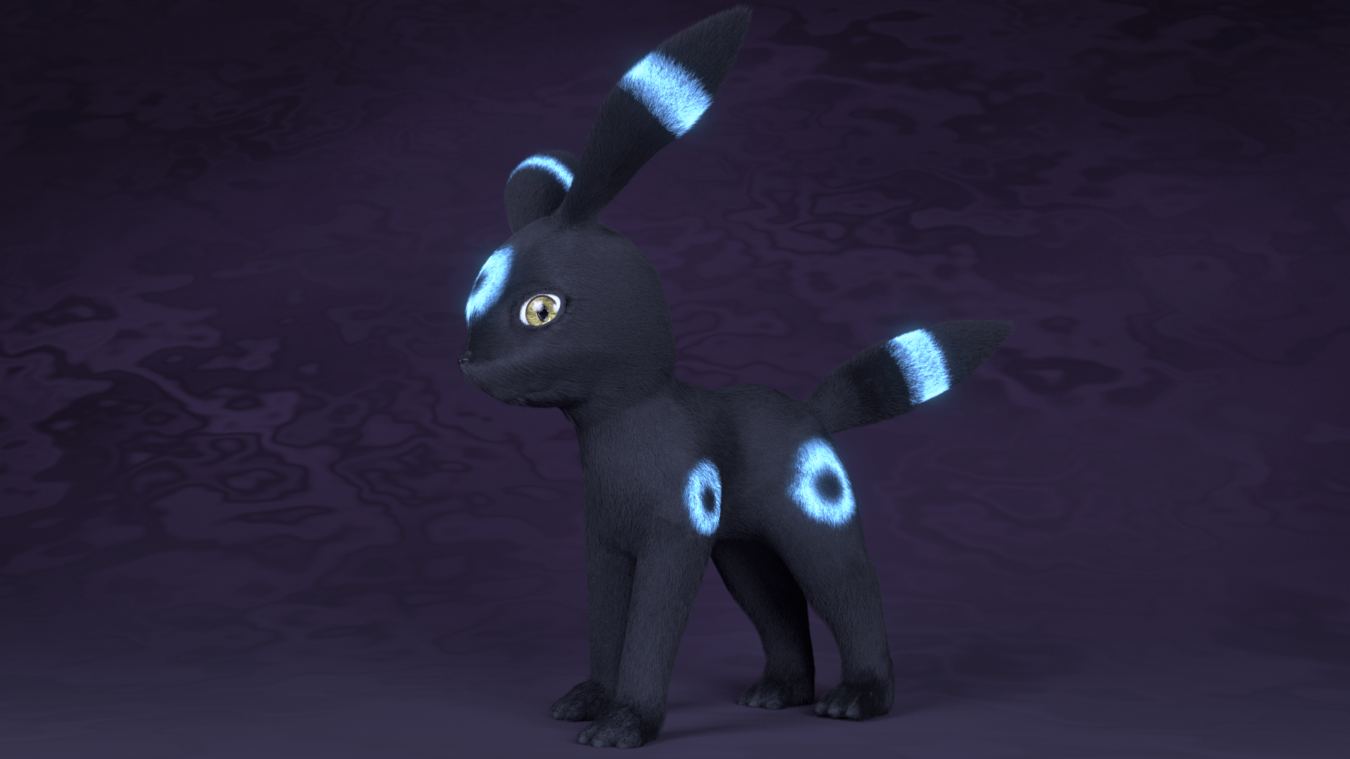 Umbreon Shiny anelli blu, 1920x1080 Full HD, Desktop