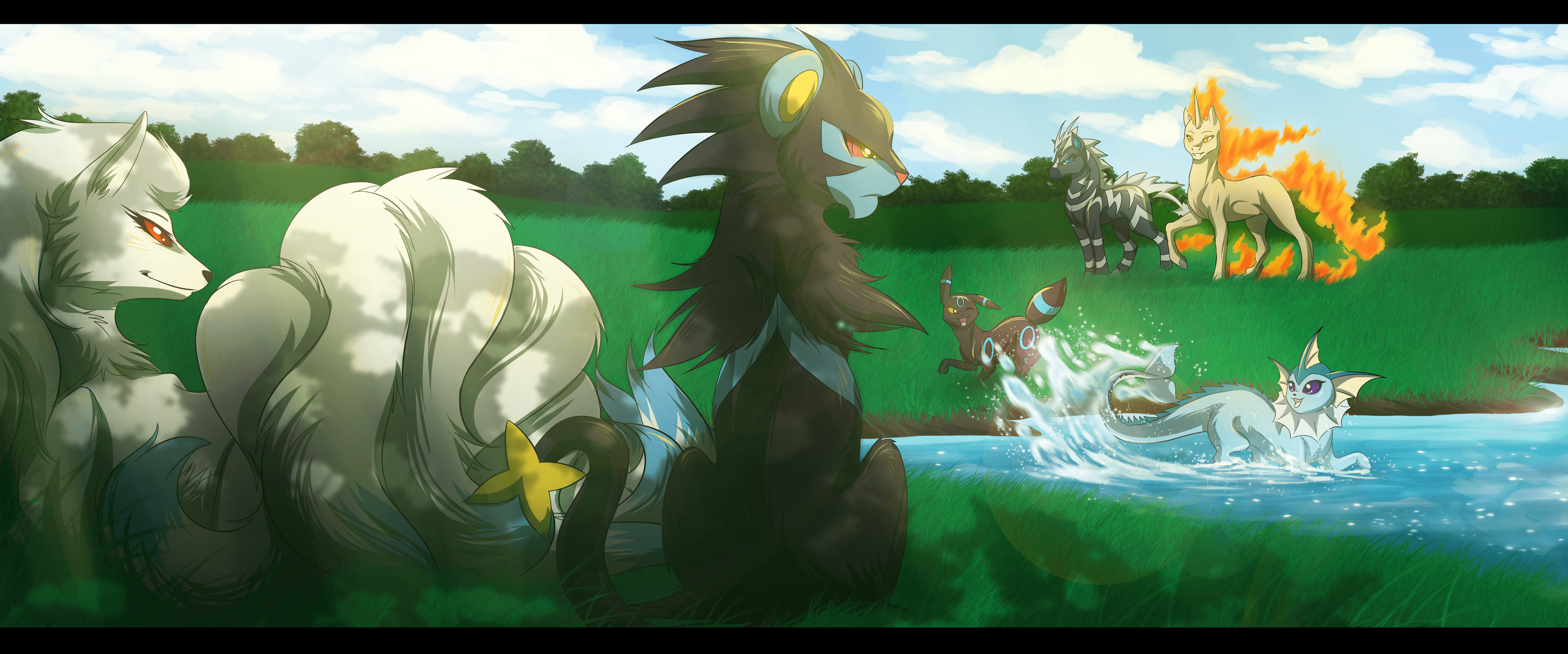 Vaporeon Pokemon illustrazione, 1680x1050 HD, PC