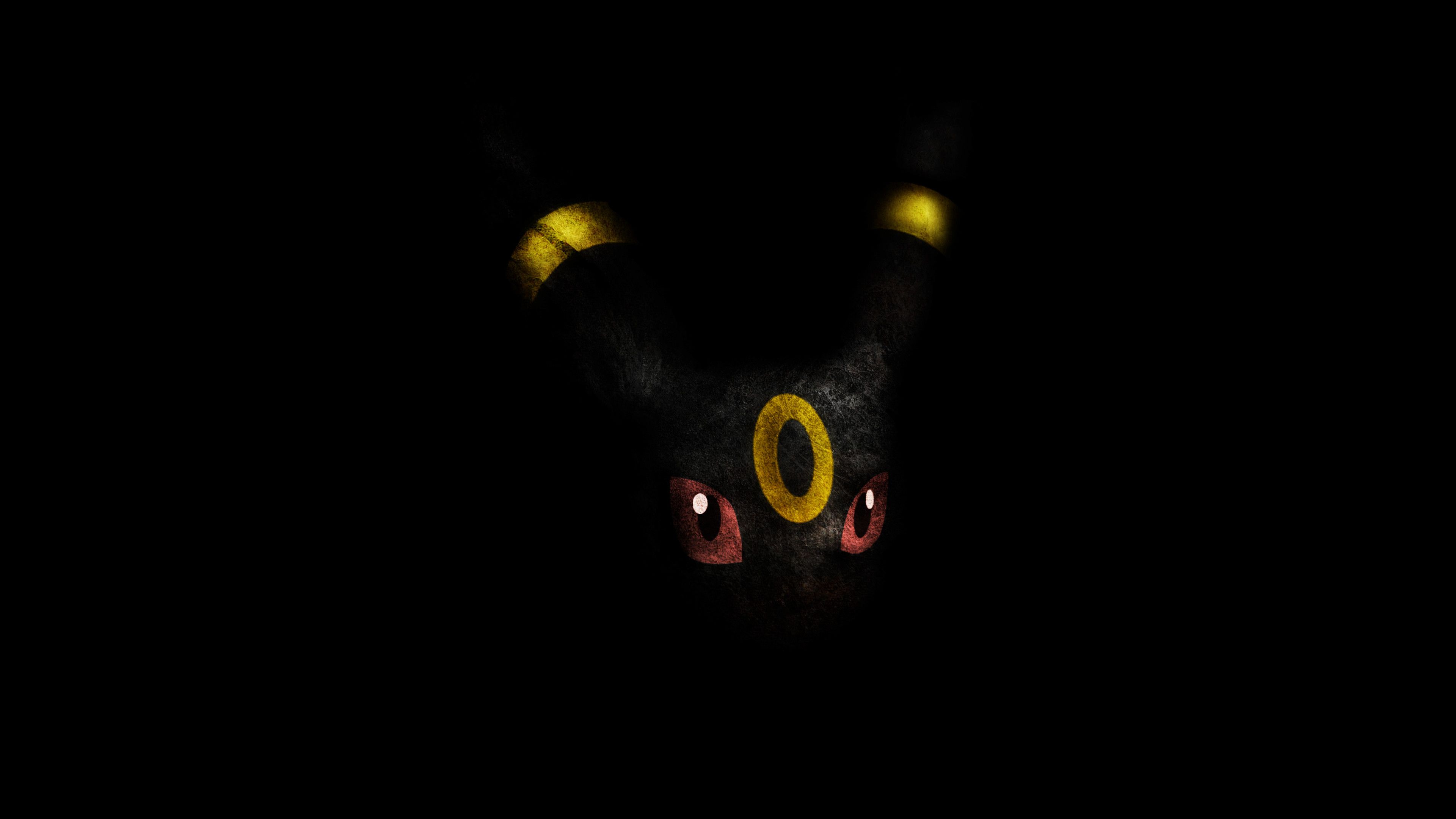 Umbreon Pokemon sfondo nero, 3840x2160 UHD, PC 4K
