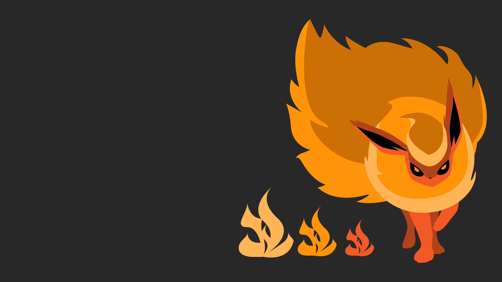 Flareon minimalista sfondo scuro, 1920x1080 Full HD 1080p, PC Desktop