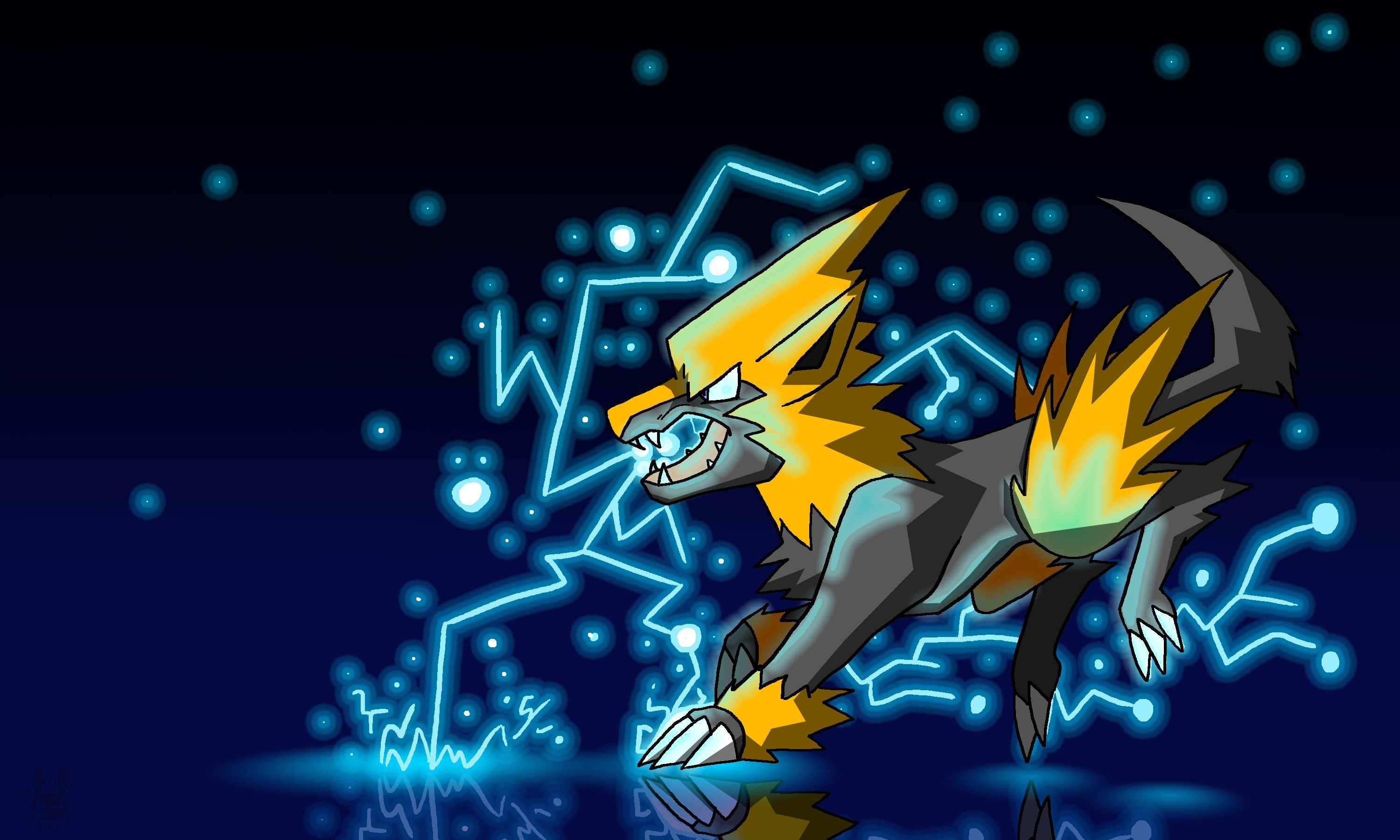 Raikou Pokemon elettrico blu, 3000x1800 WQXGA, Monitor Gaming