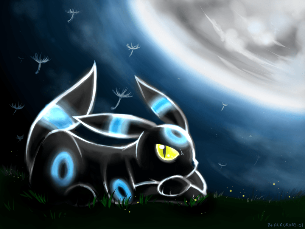 Umbreon Shiny Pokemon luna, creature tascabili, 1024x768 HD, PC