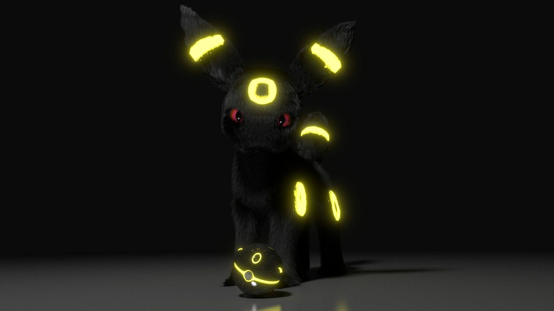 Umbreon Pokemon anelli gialli, creature tascabili, 1920x1080 Full HD 1080p, Laptop