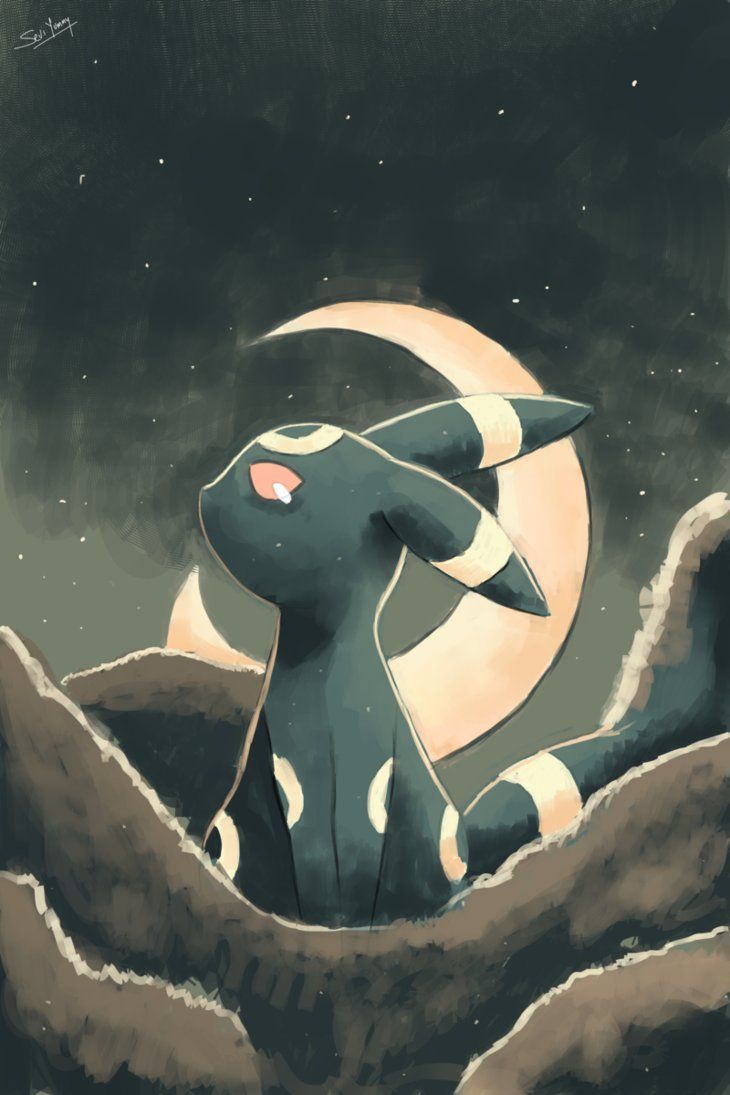 Umbreon Pokémon sotto la luna, 730x1095 Verticale, Android