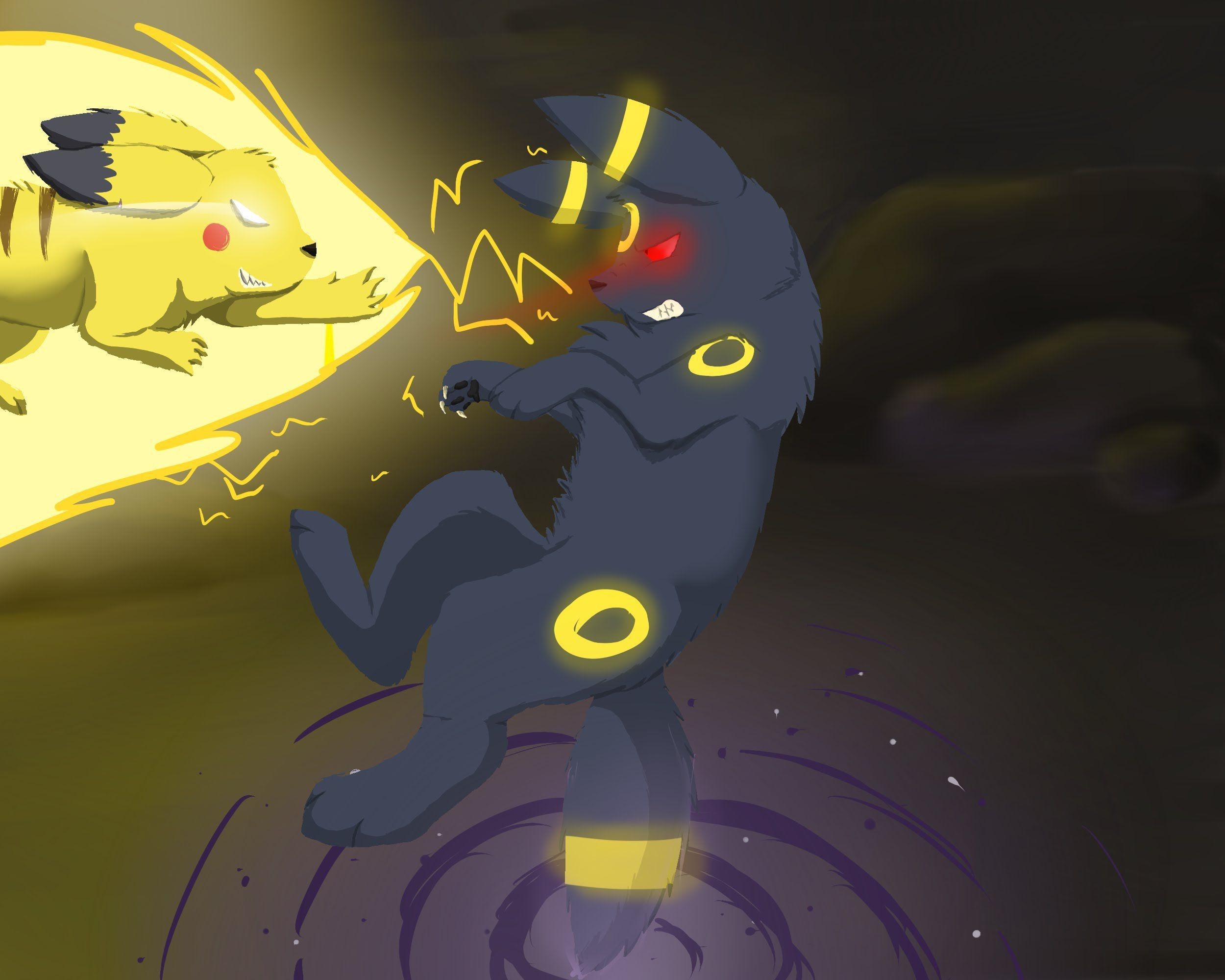 Umbreon Pokemon luna notte, 1024x768 HD, PC