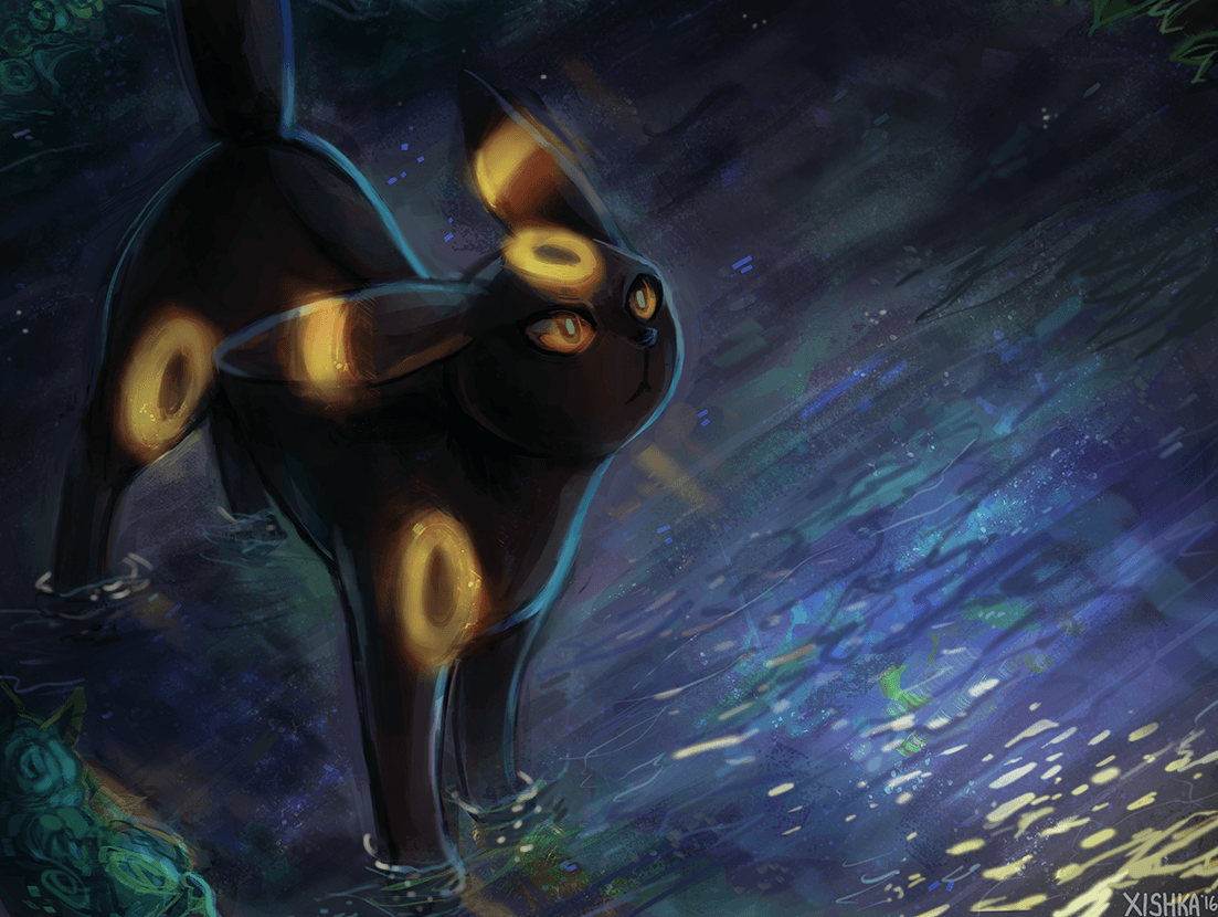 Umbreon guarda cielo notturno, 1103x830 HD, PC