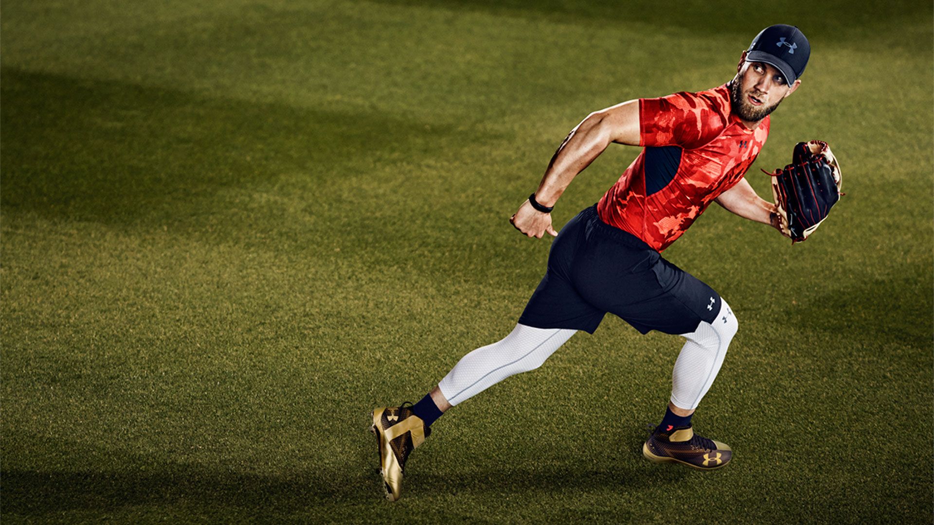 Giocatore baseball Under Armour rosso, abbigliamento sportivo, 1920x1080 1080p, PC