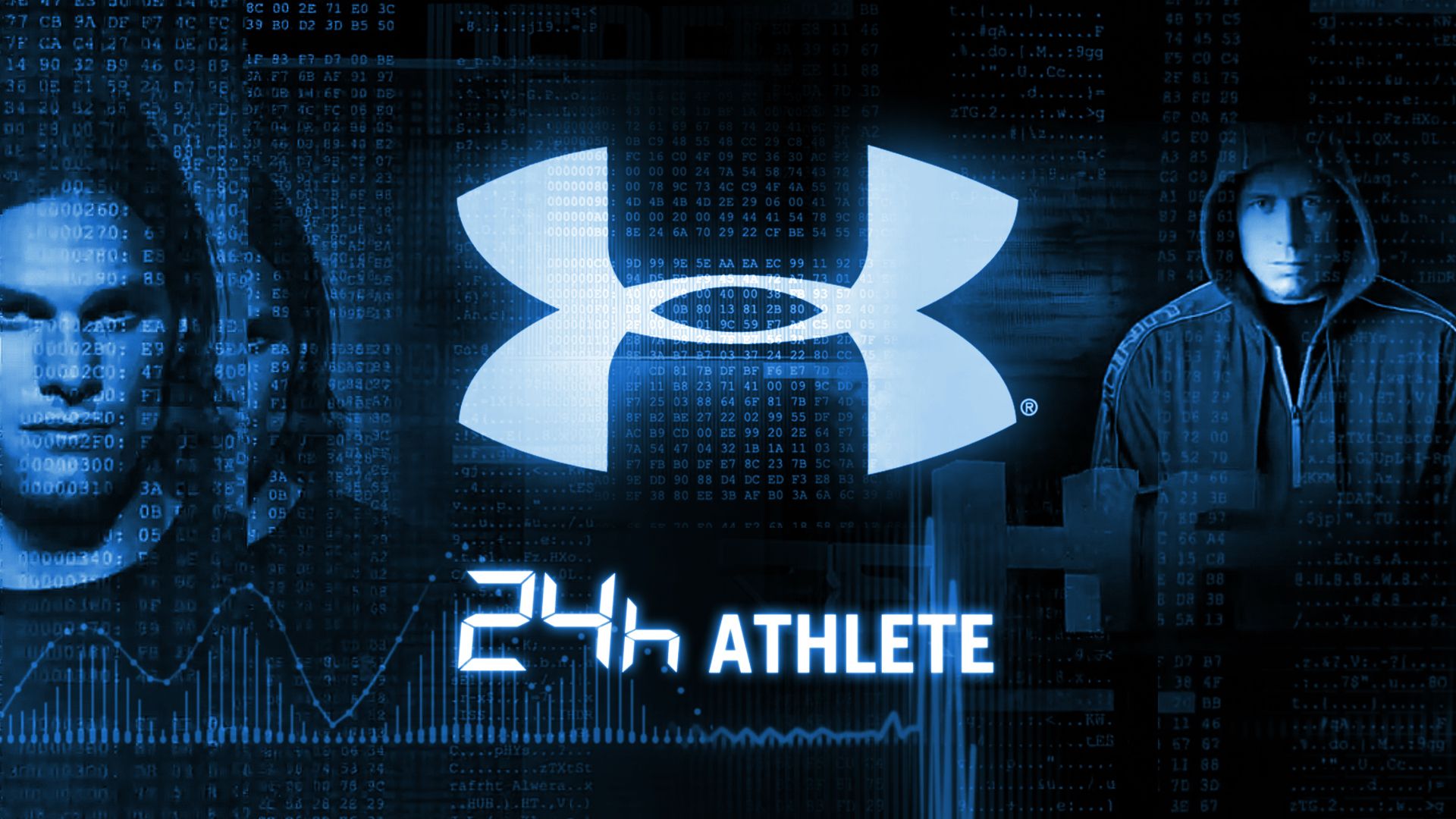Logo Under Armour blu, 1920x1080 Full HD, Desktop