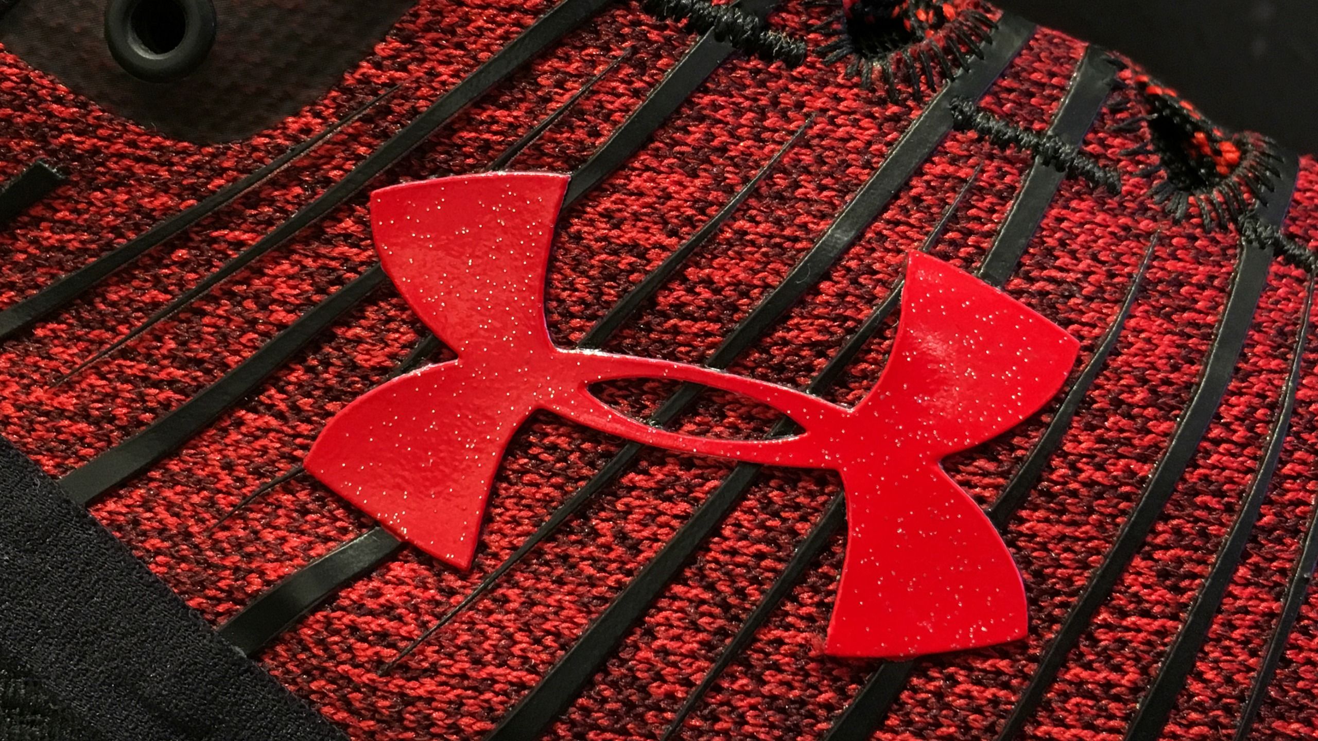 Logo Under Armour rosso scarpa, 2560x1440 2K, Desktop