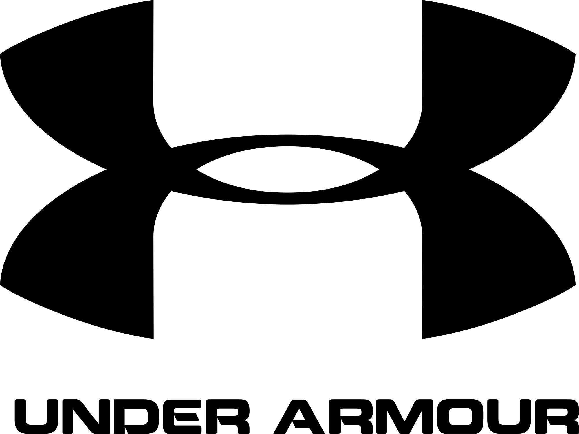 Logo Under Armour nero, 2000x1500 2K, Desktop