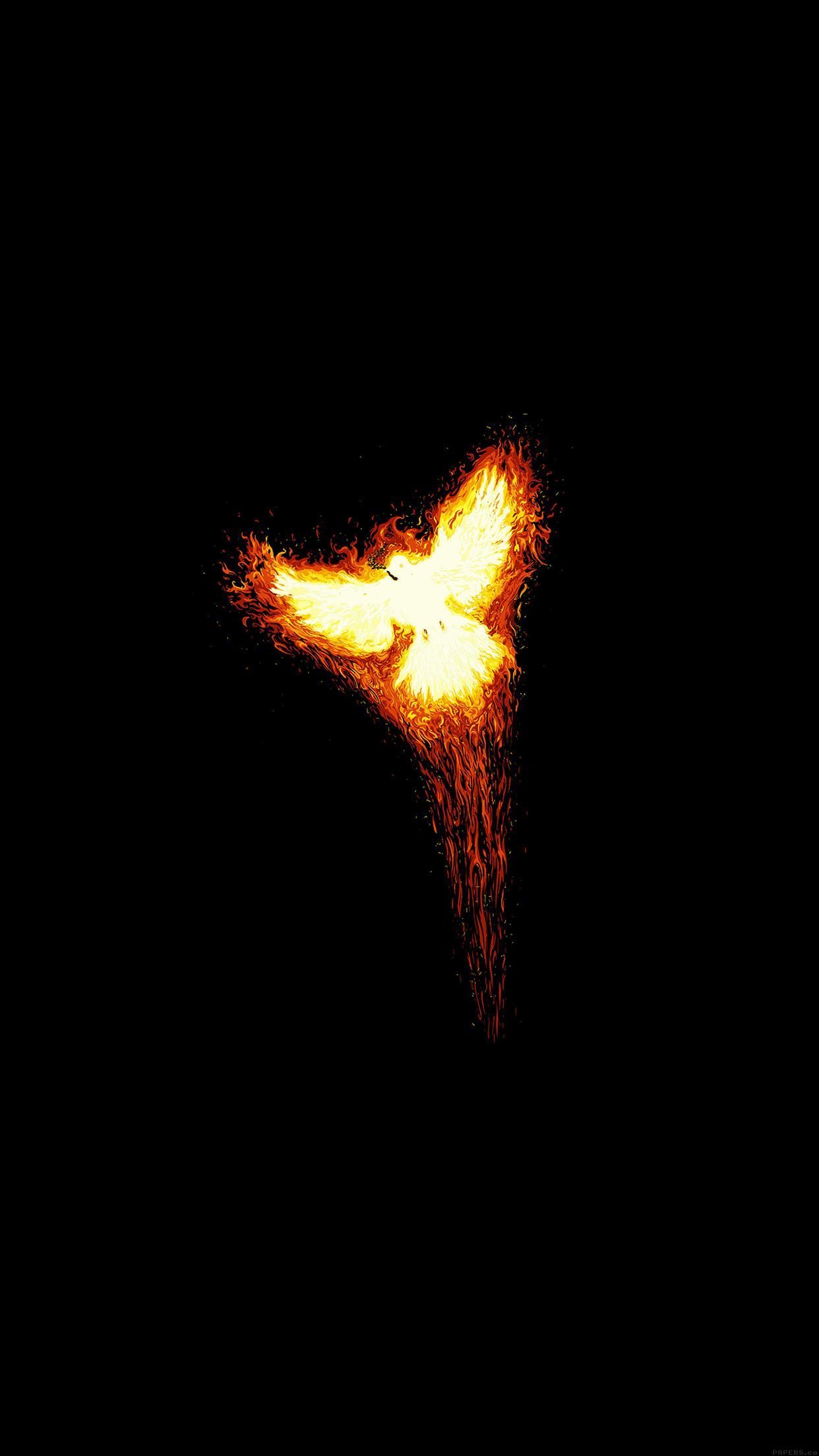 Fiamma astratta su nero, 1242x2208 Verticale, Mobile