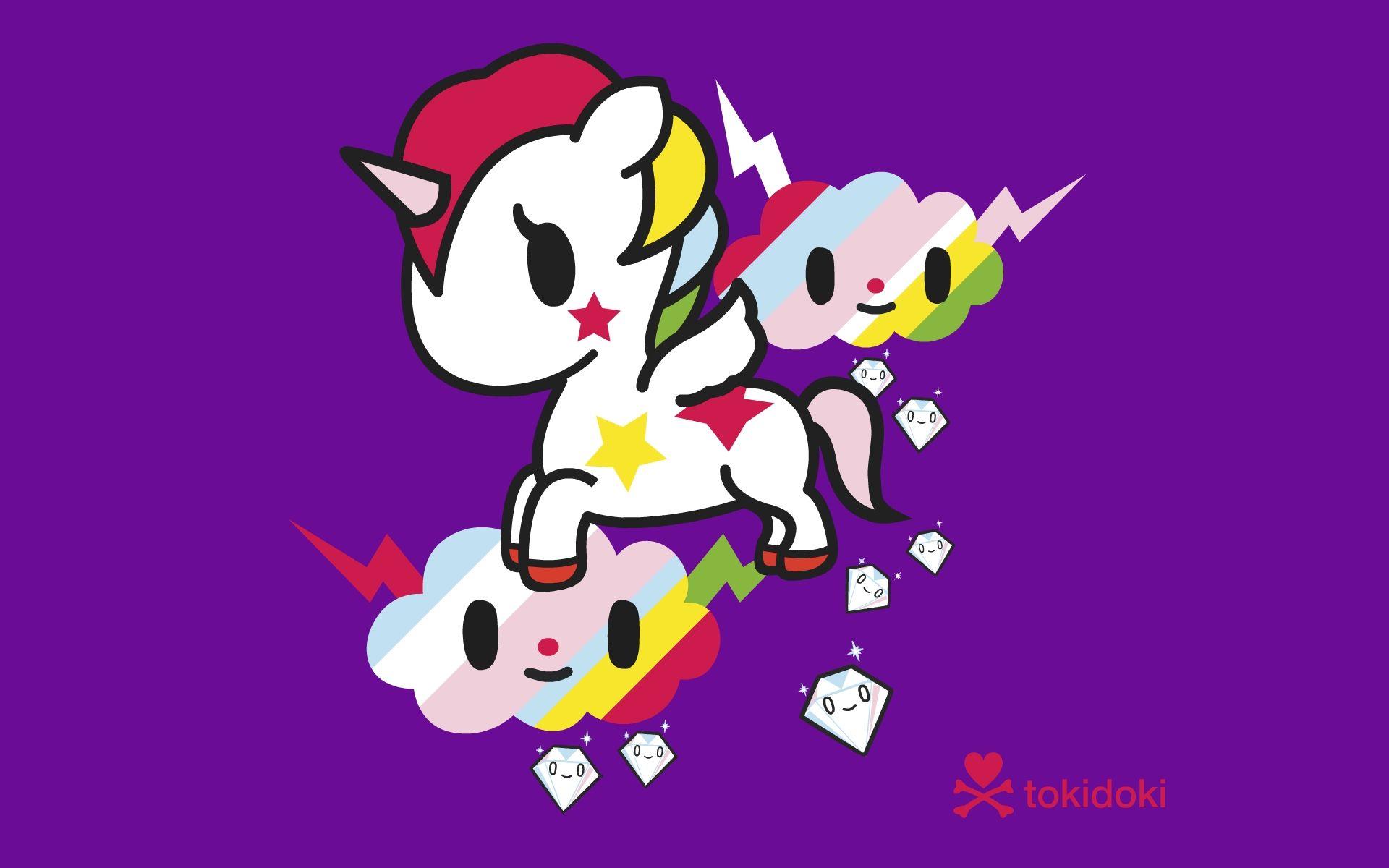 Unicorno kawaii Tokidoki viola, 1920x1200 Full HD+, Desktop