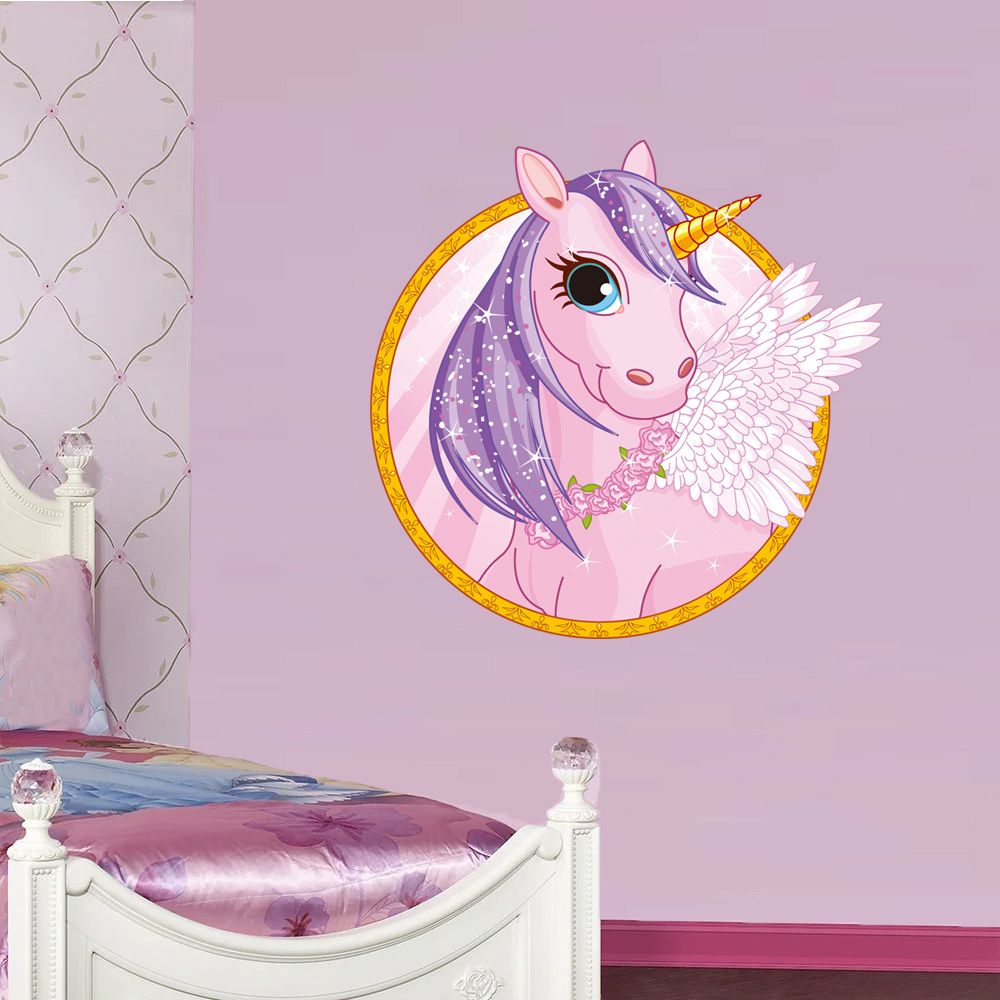 Unicorno rosa adesivo murale, 1000x1000 HD, Desktop