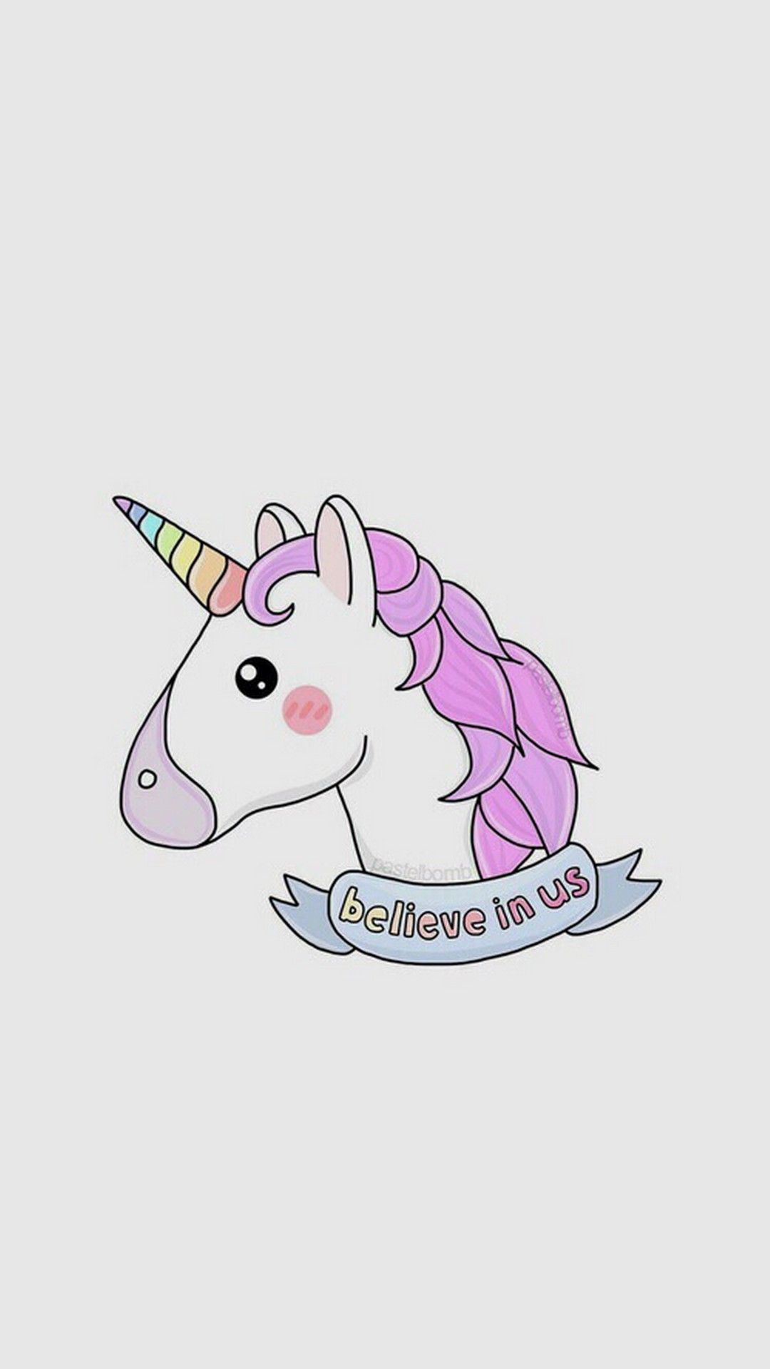 Unicorno rosa con nastro, 1080x1920 Full HD Verticale, iPhone