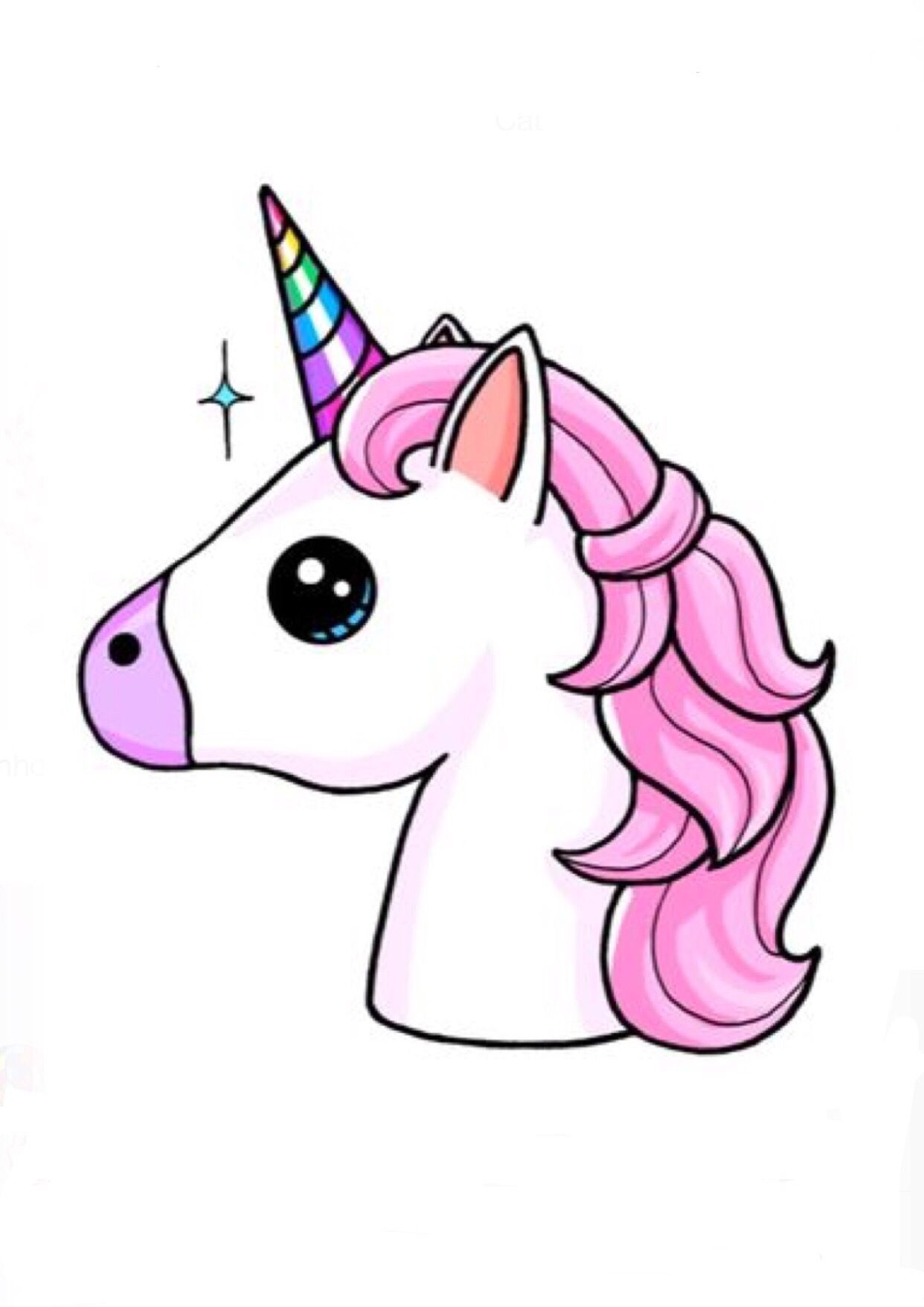 Unicorno cartone criniera rosa, 1242x1756 Verticale, Mobile