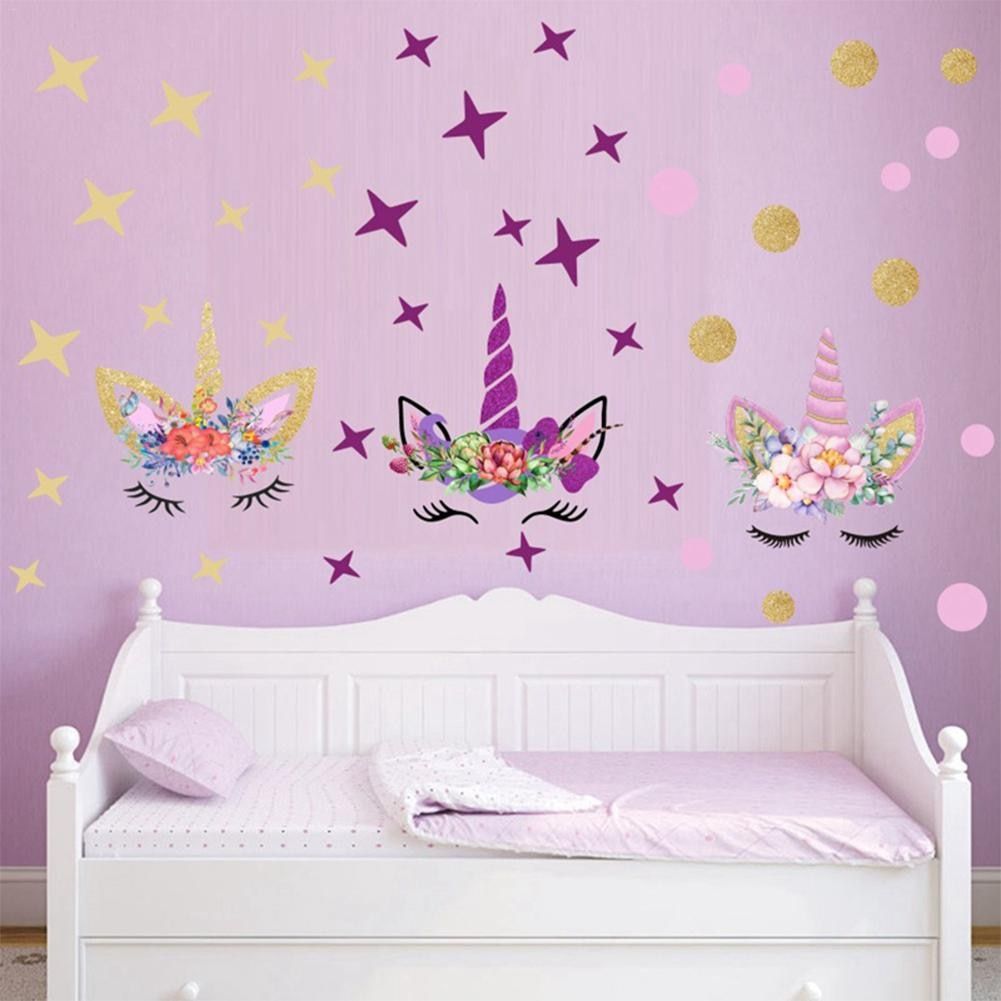 Unicorni floreali adesivi murali, 1001x1001 HD, PC