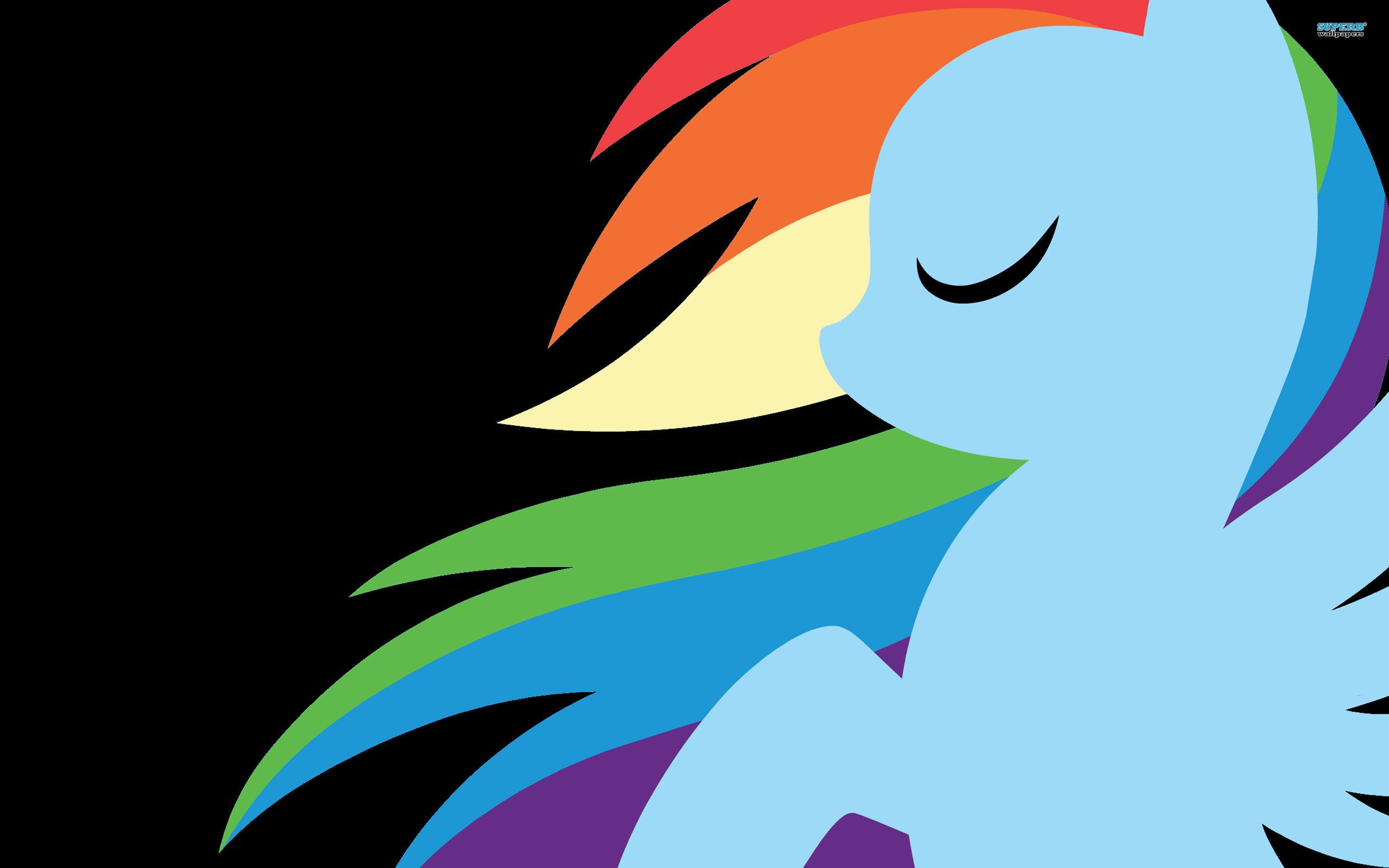 Rainbow Dash silhouette, My Little Pony, 2560x1600 WQXGA, MacBook Pro