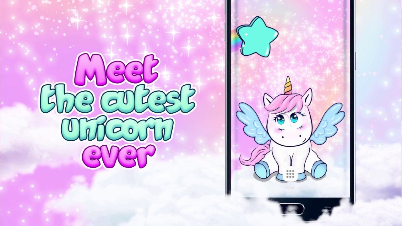 Unicorno carino cartone animato, 1280x720 720p, PC