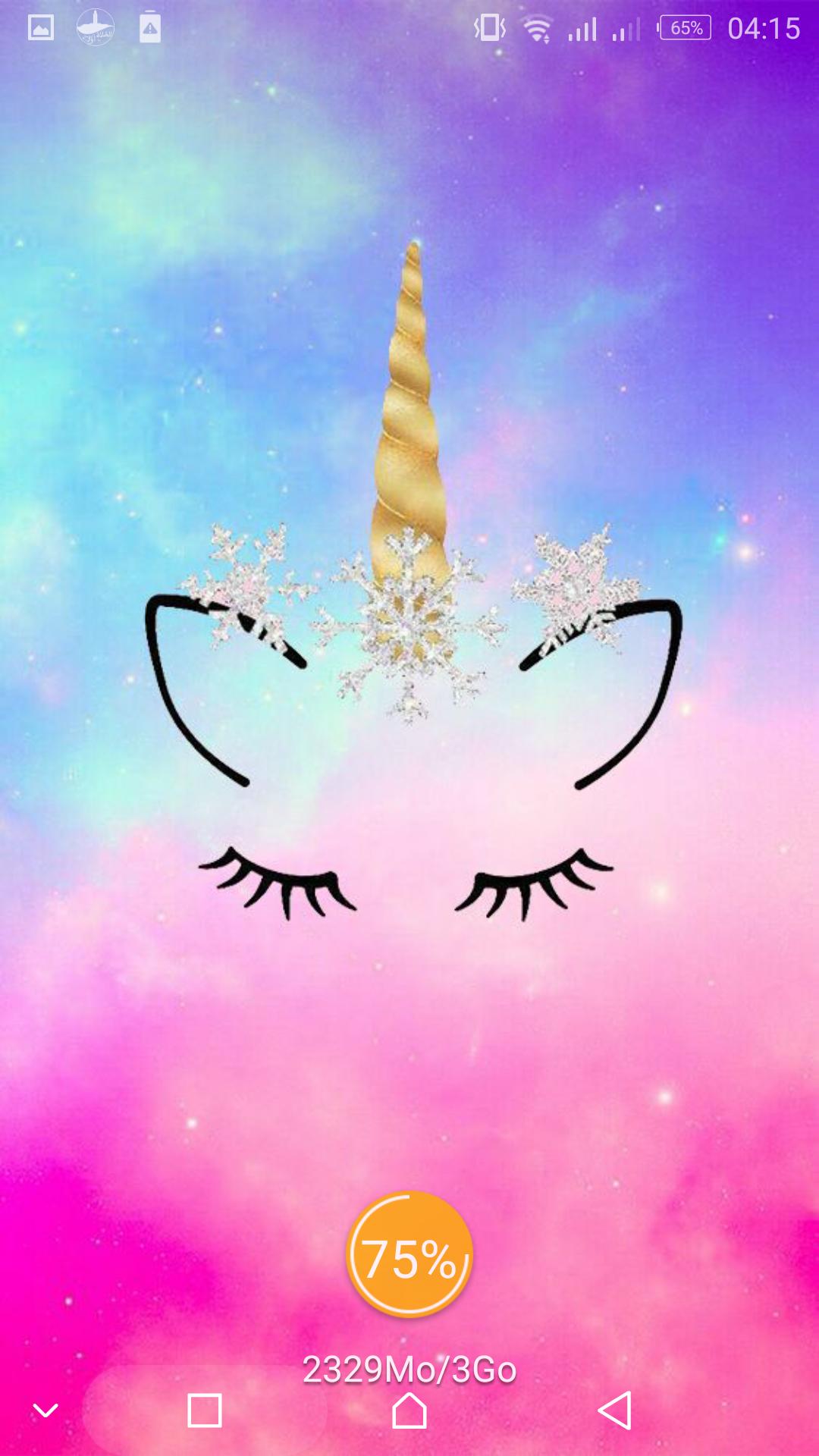 Unicorno kawaii ciglia pastello, 1080x1920 Full HD Verticale, Smartphone