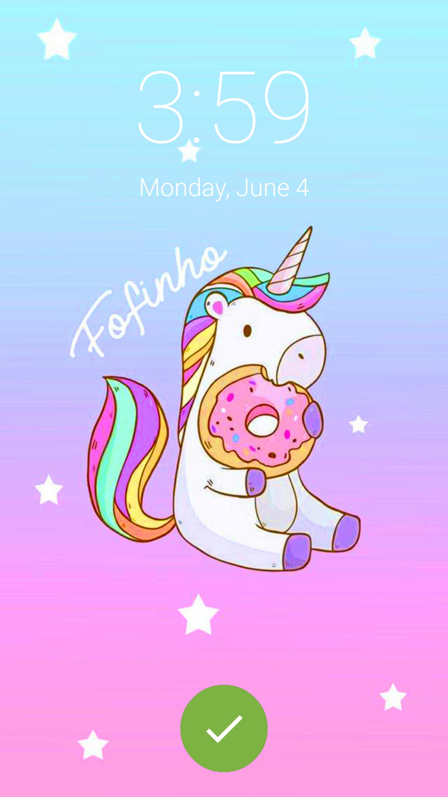 Unicorno con ciambella pastello, 1440x2560 Full HD Verticale, Smartphone