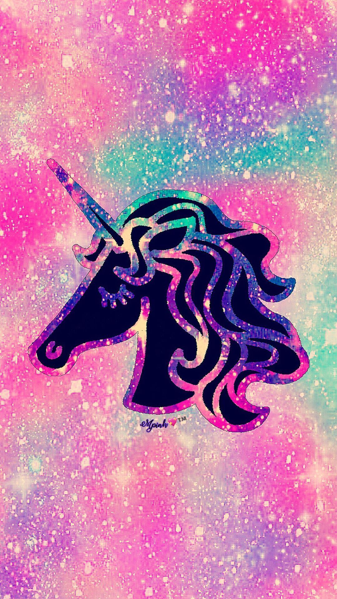 Unicorno galassia rosa viola, 1080x1920 Verticale, Telefono