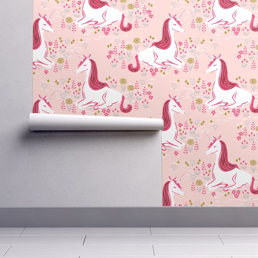 Unicorni rosa pastello floreali, 1024x1024 HD, iMac